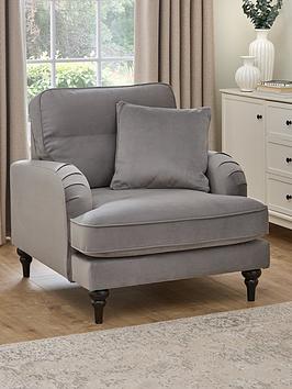 Product photograph of Very Home Victoria Fabric Armchair - Grey - Fsc Reg Certified from very.co.uk