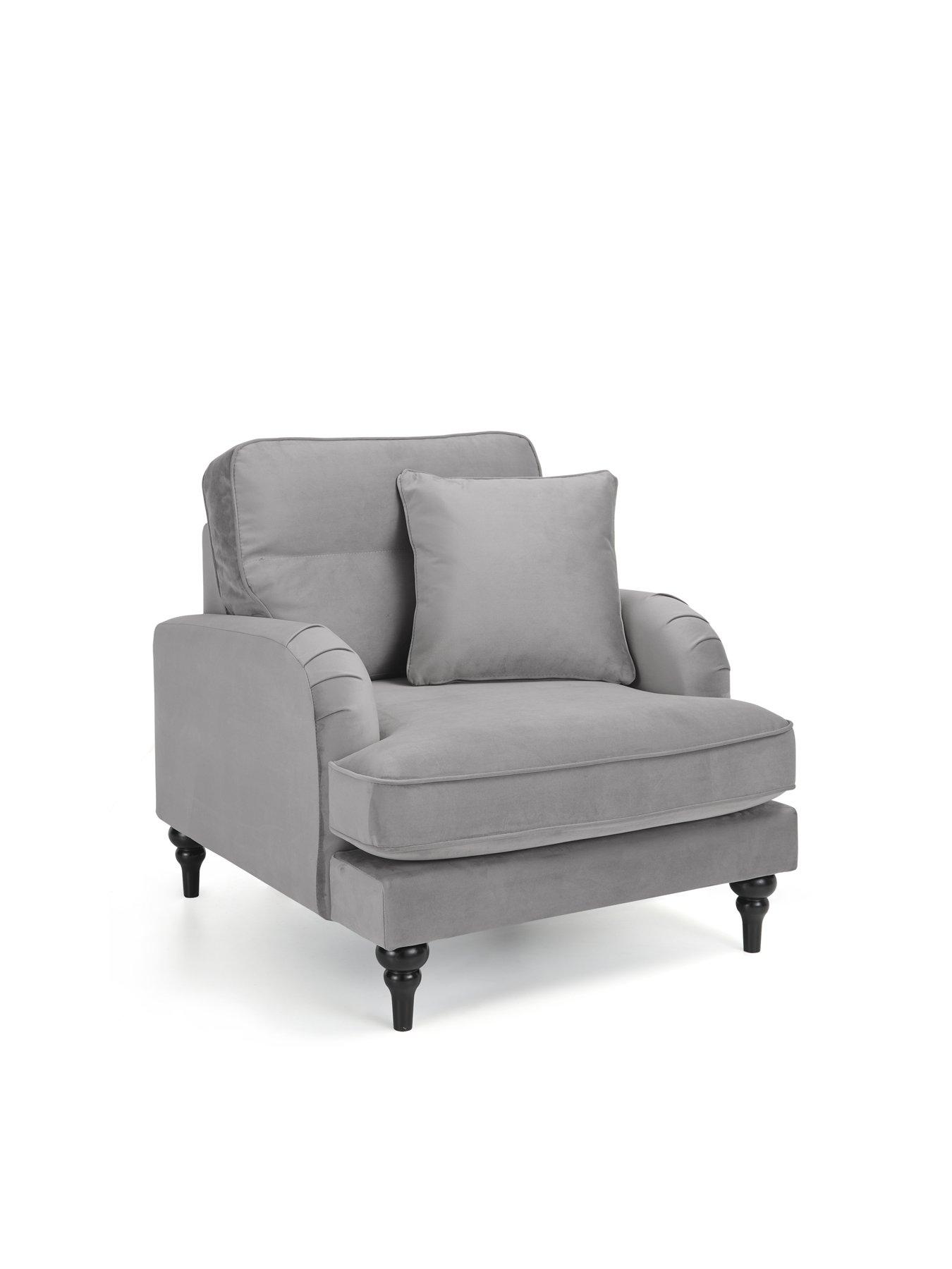 Image 3 of 7 of The Very Collection Victoria Fabric&nbsp;Armchair - Grey&nbsp;- FSC&reg; Certified