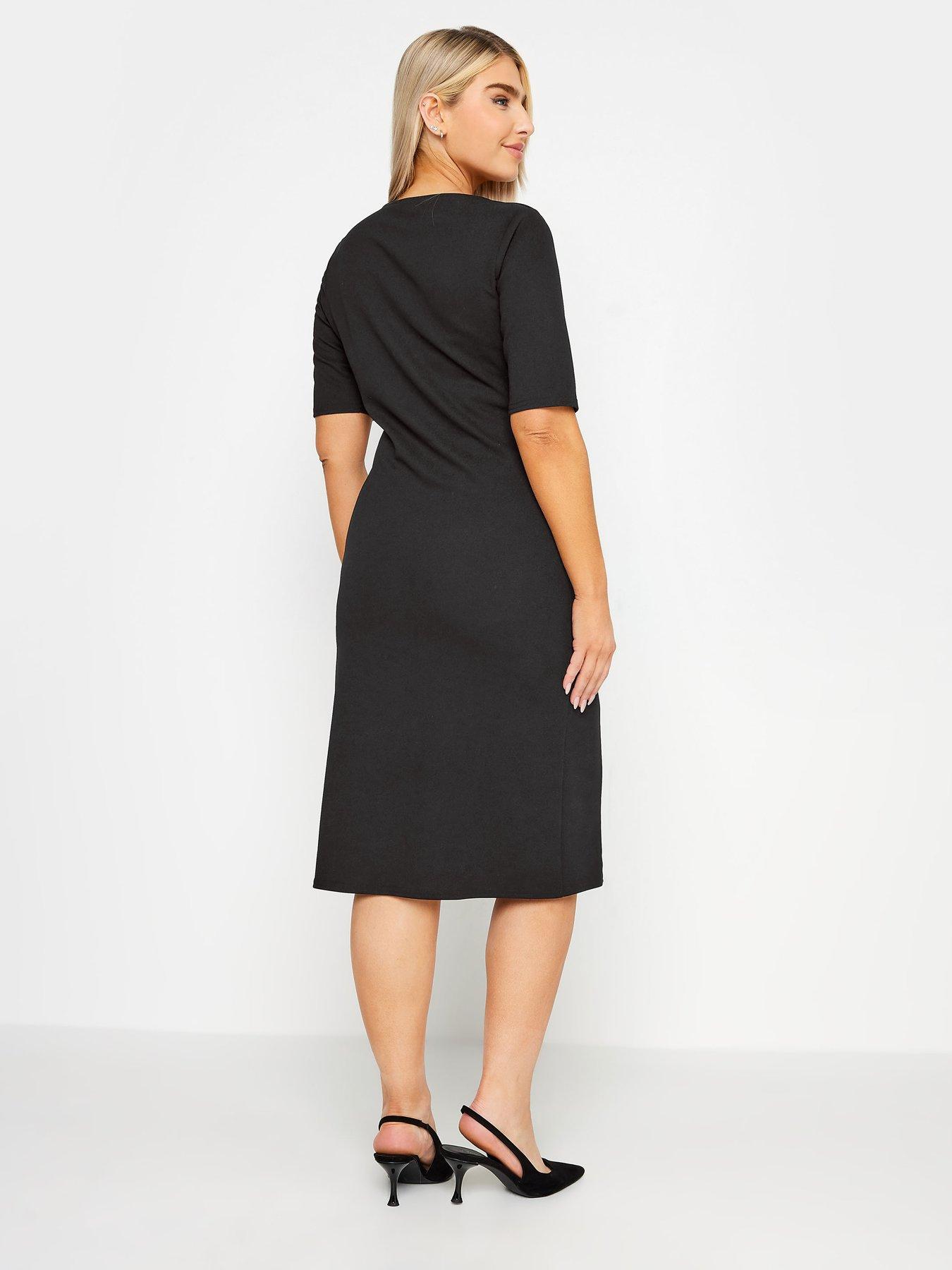 Image 2 of 4 of M&Co A-Line Notch Neck Dress - Black