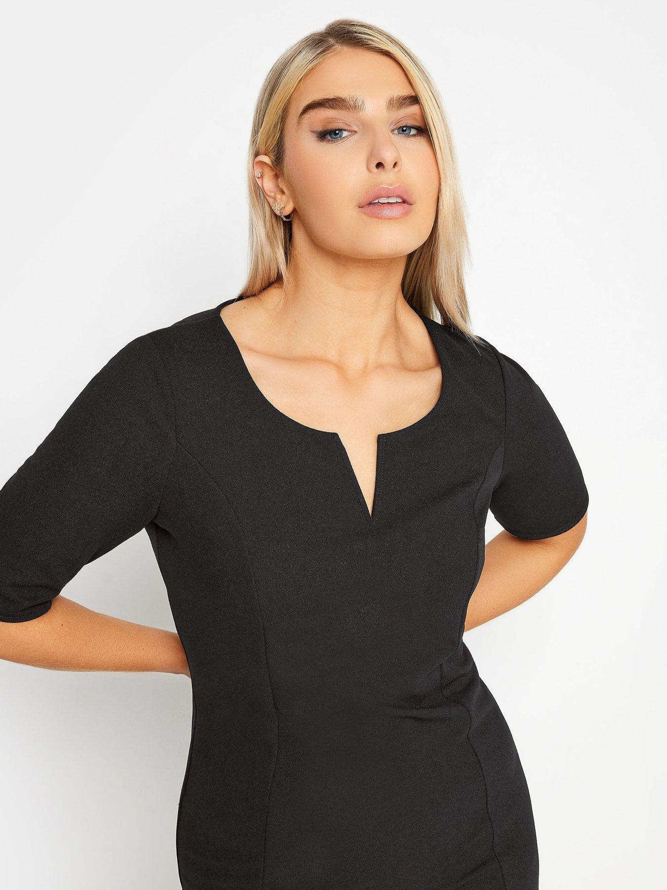 Image 4 of 4 of M&Co A-Line Notch Neck Dress - Black