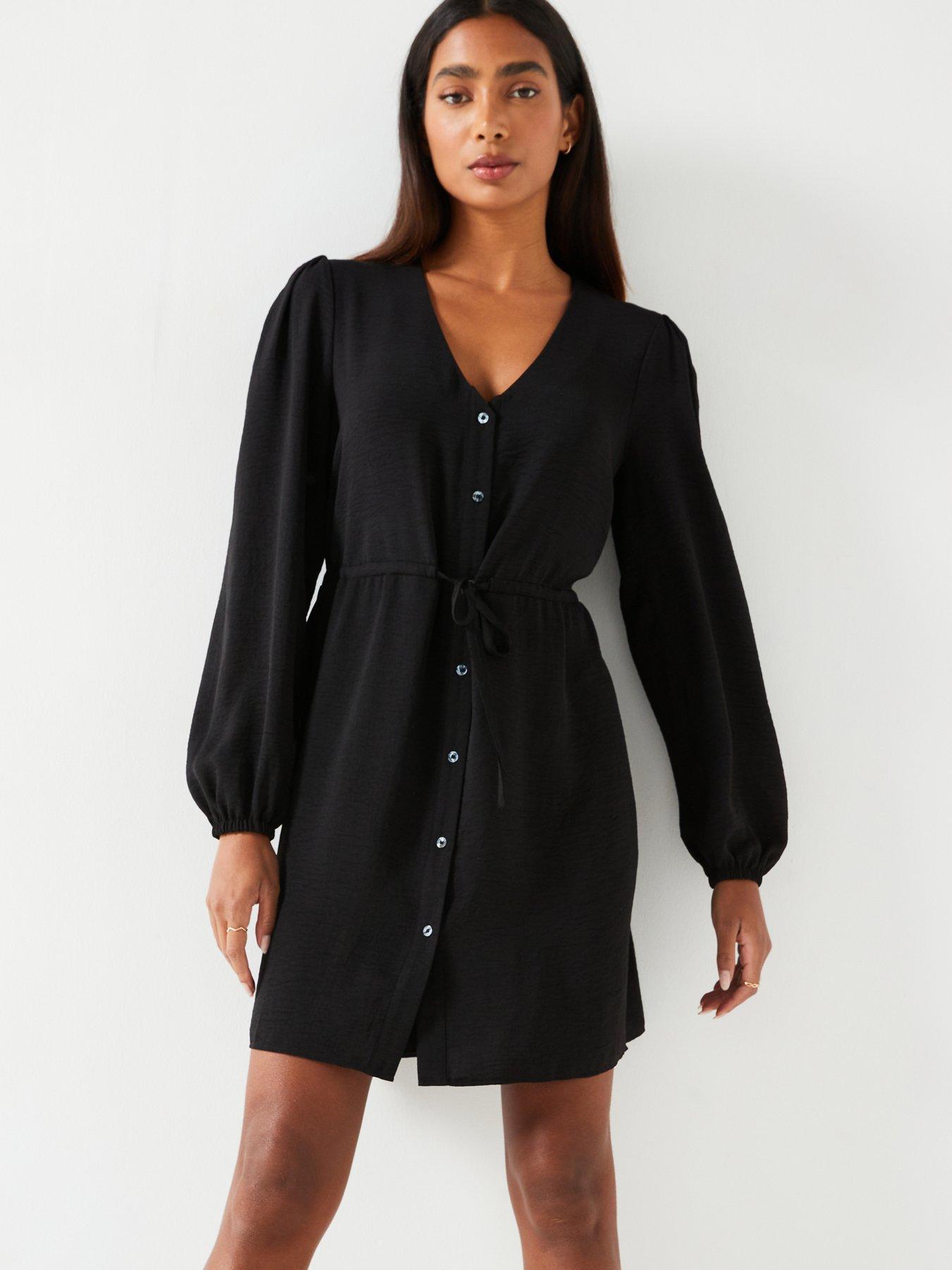 Black womens shirt dress best sale