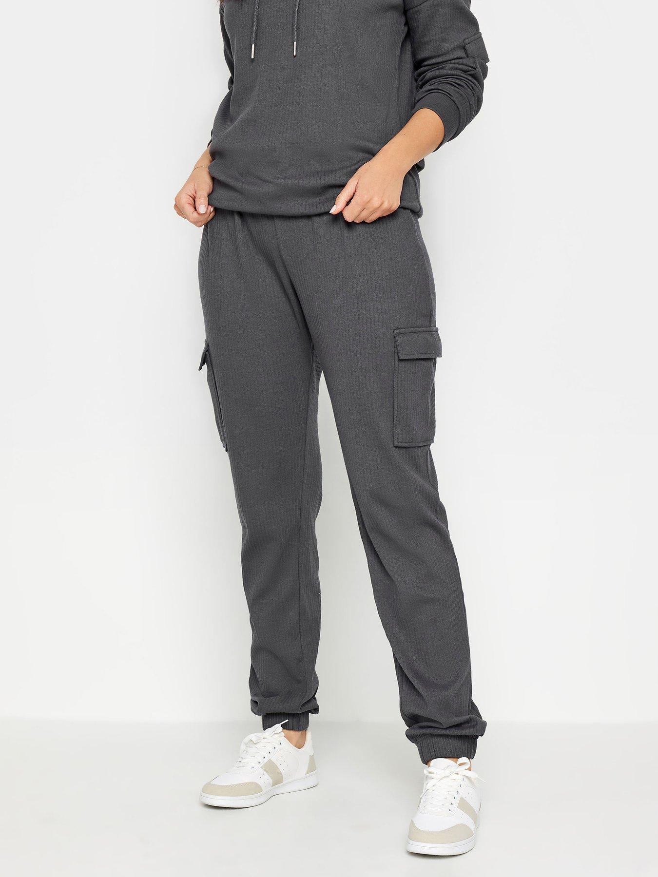 Long Tall Sally Tall Charcoal Rib Cargo Jogger Very