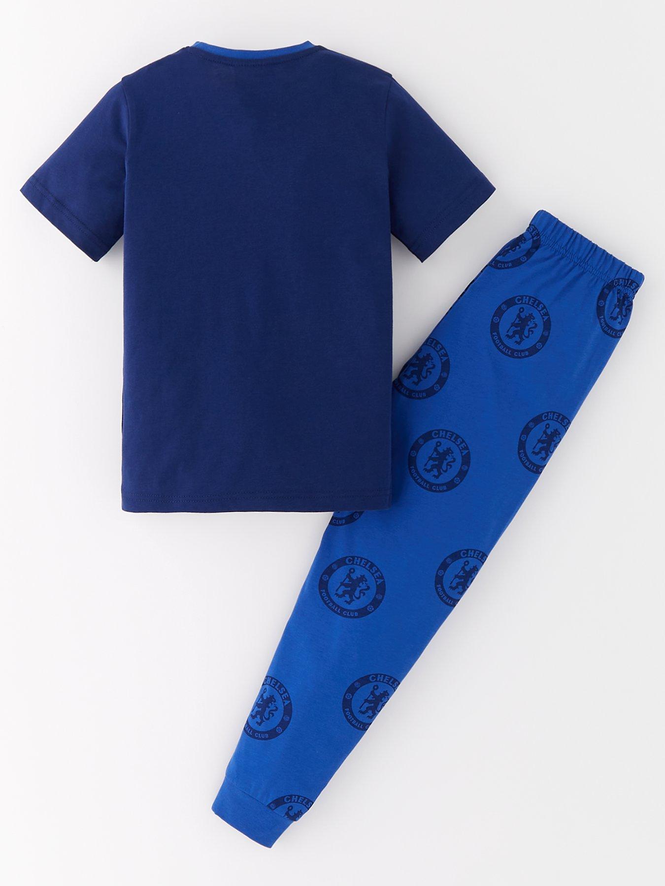 Chelsea Fc Football Short Sleeve Pyjamas Blue Very