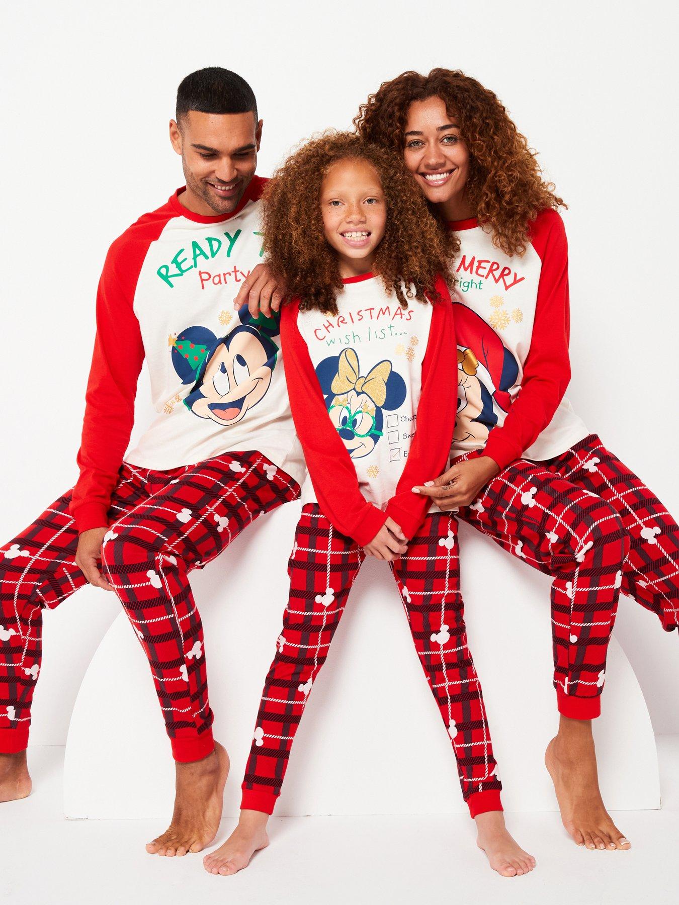 Minnie Mouse Ladies Disney Minnie Mouse Family Christmas Pyjamas Red Very