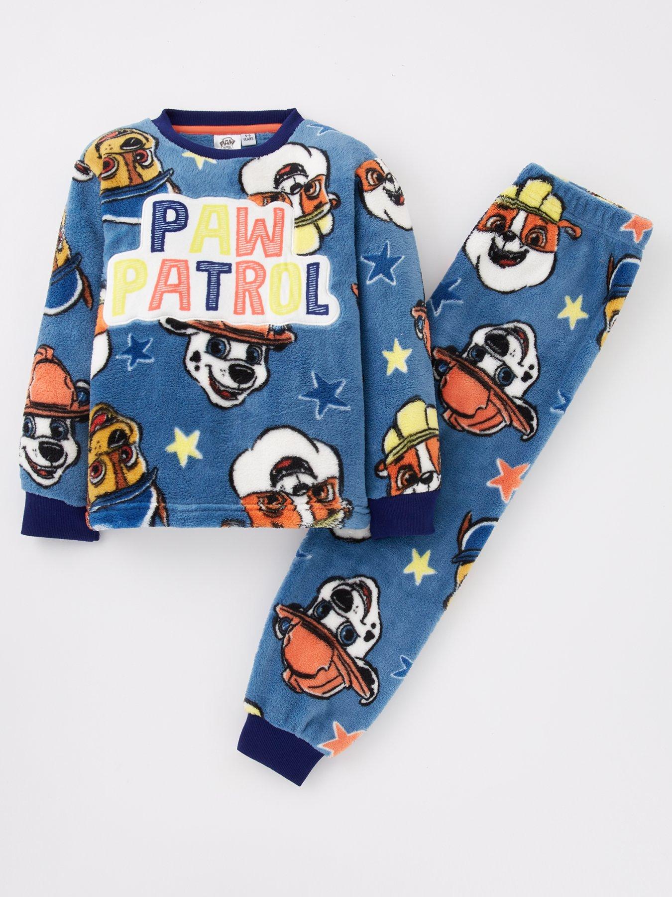 Paw Patrol All Over Print Fleece Pyjamas Very