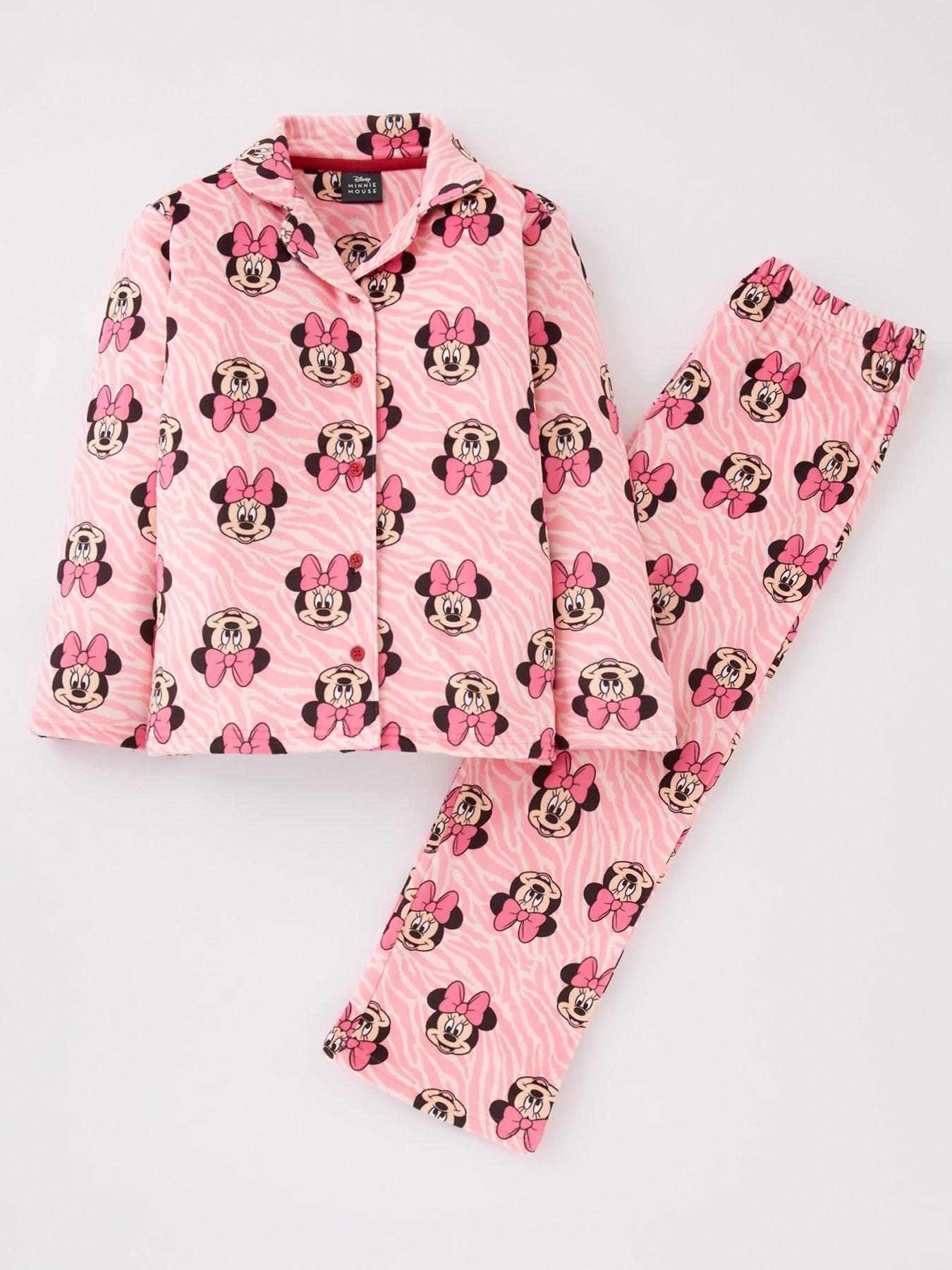 Minnie Mouse Disney Minnie Mouse Button Through Fleece Pyjamas Very