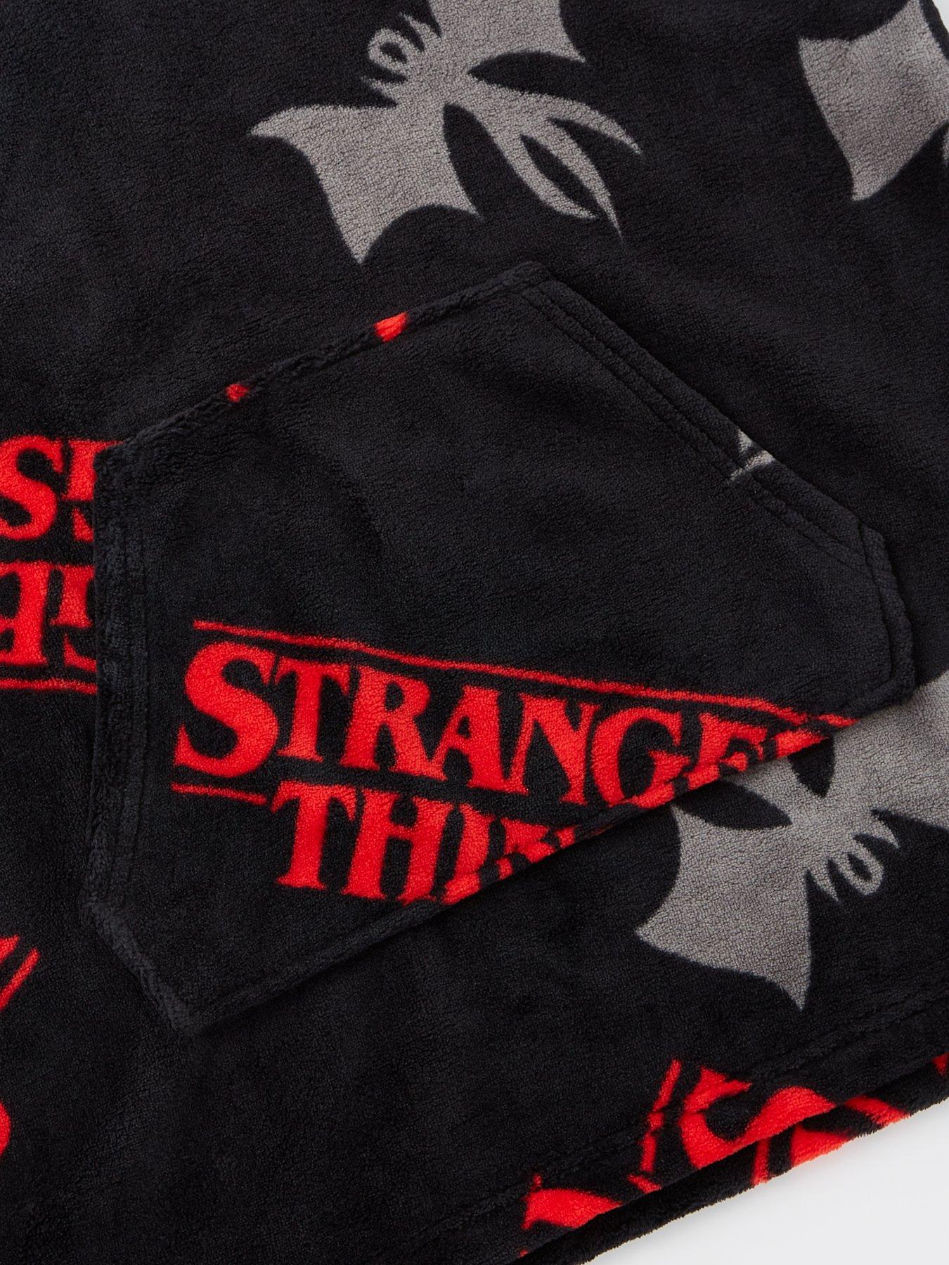 Fleece Hooded Blanket Black