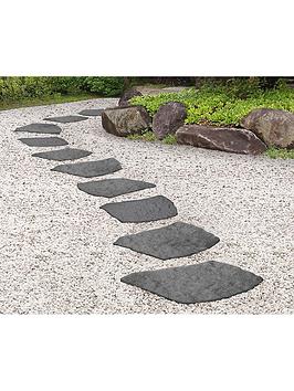 Product photograph of Primeur Natural B Stepping Stone 4 Pack- Grey from very.co.uk