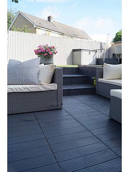 Product photograph of Primeur Deck Tiles - Cosmopolitan 6 Pack - Graphite from very.co.uk