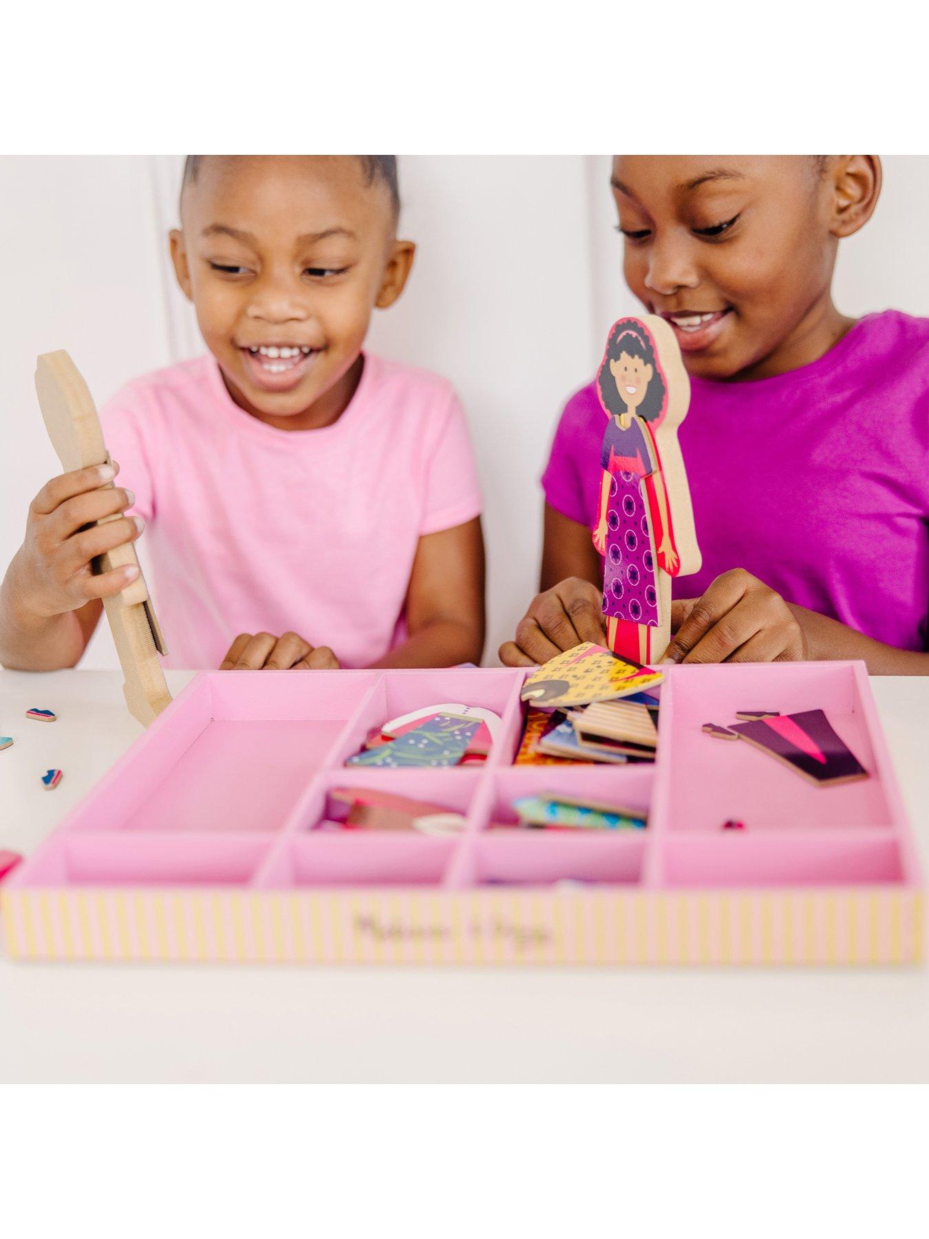 Melissa & Doug Abby & Emma Wooden DressUp Dolls Very.co.uk