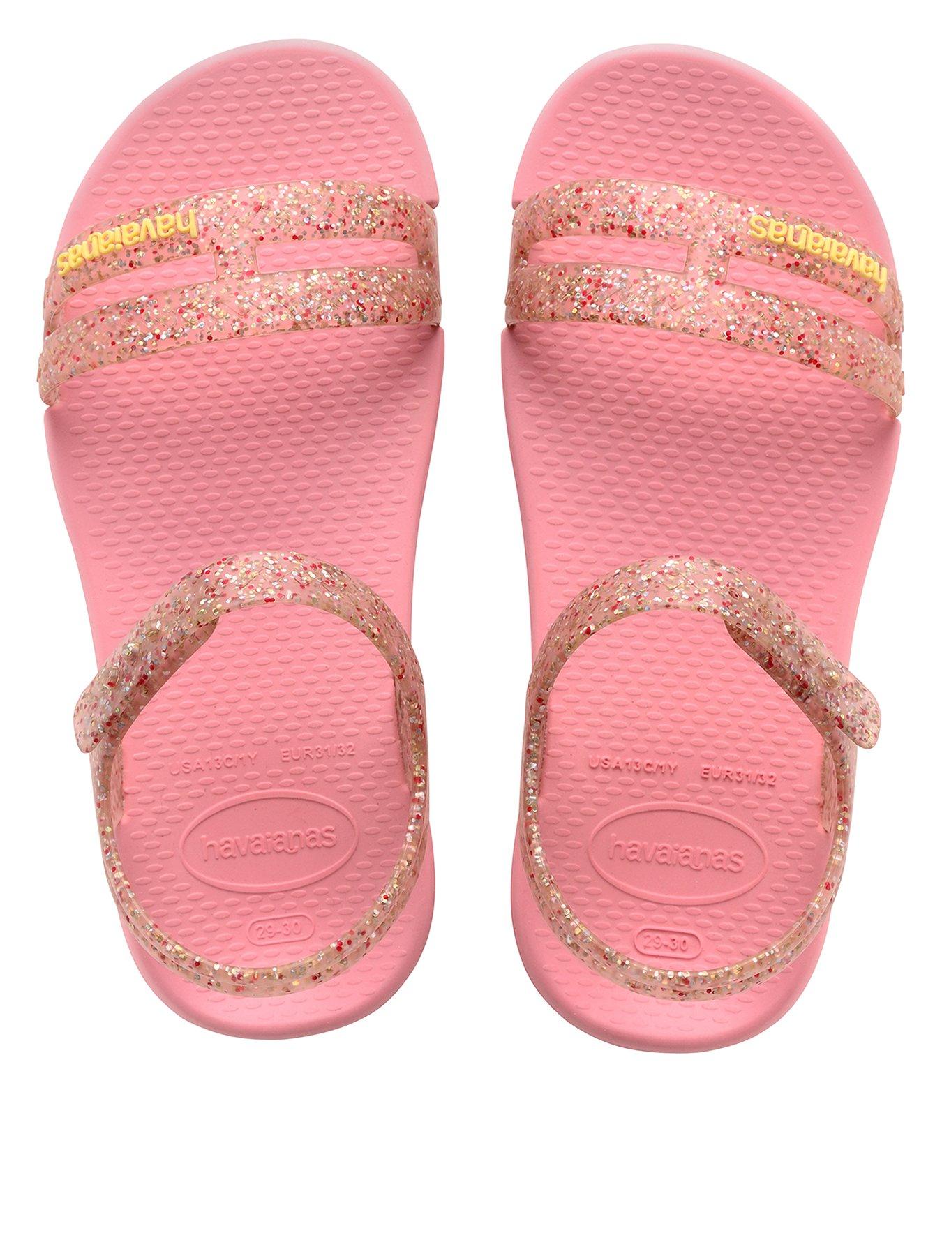 Havaianas Kids Play Mall Glitter Sandal, Gold, Size 12 Younger