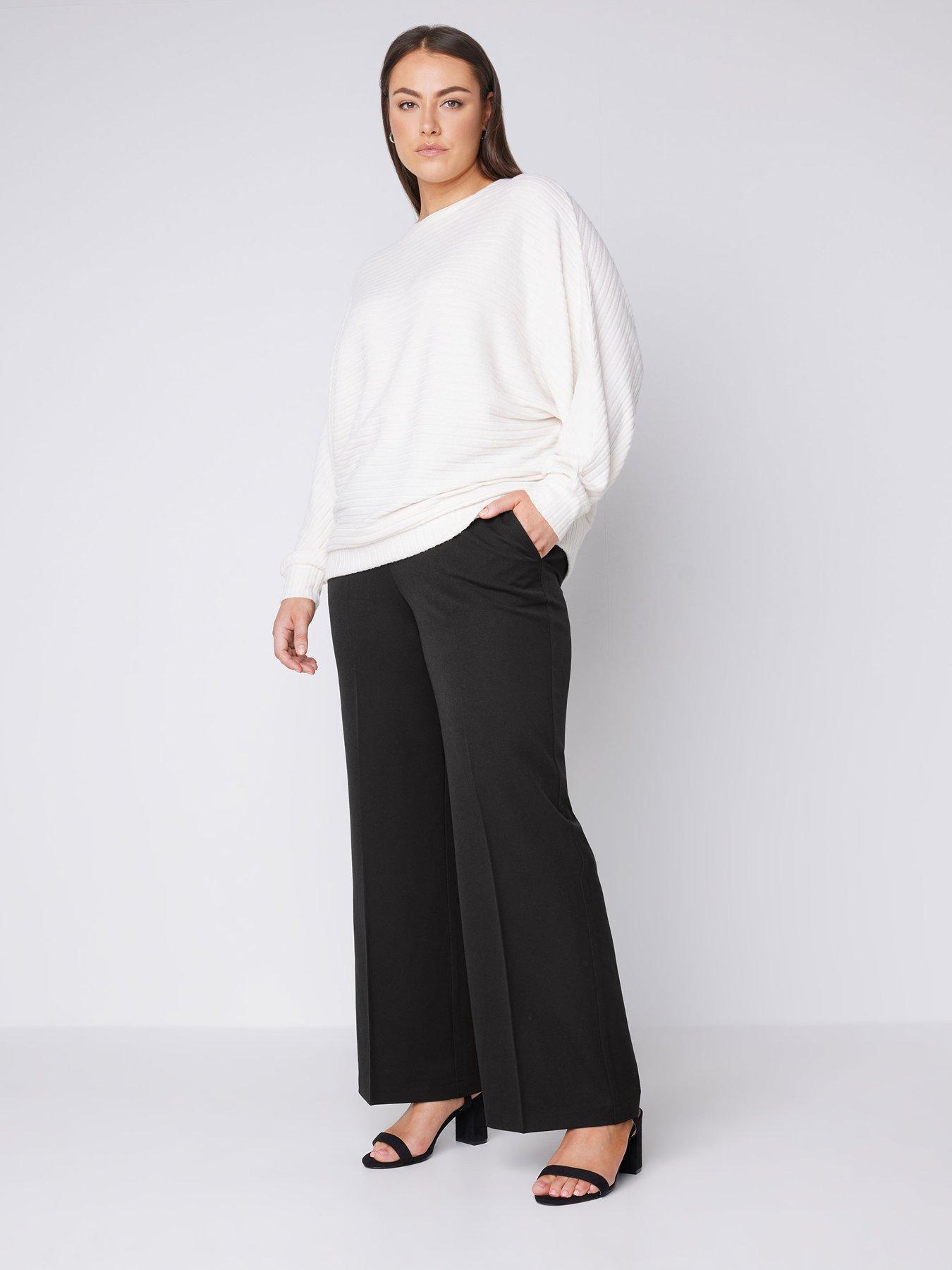 Seam Detail Split Front Tapered Pants