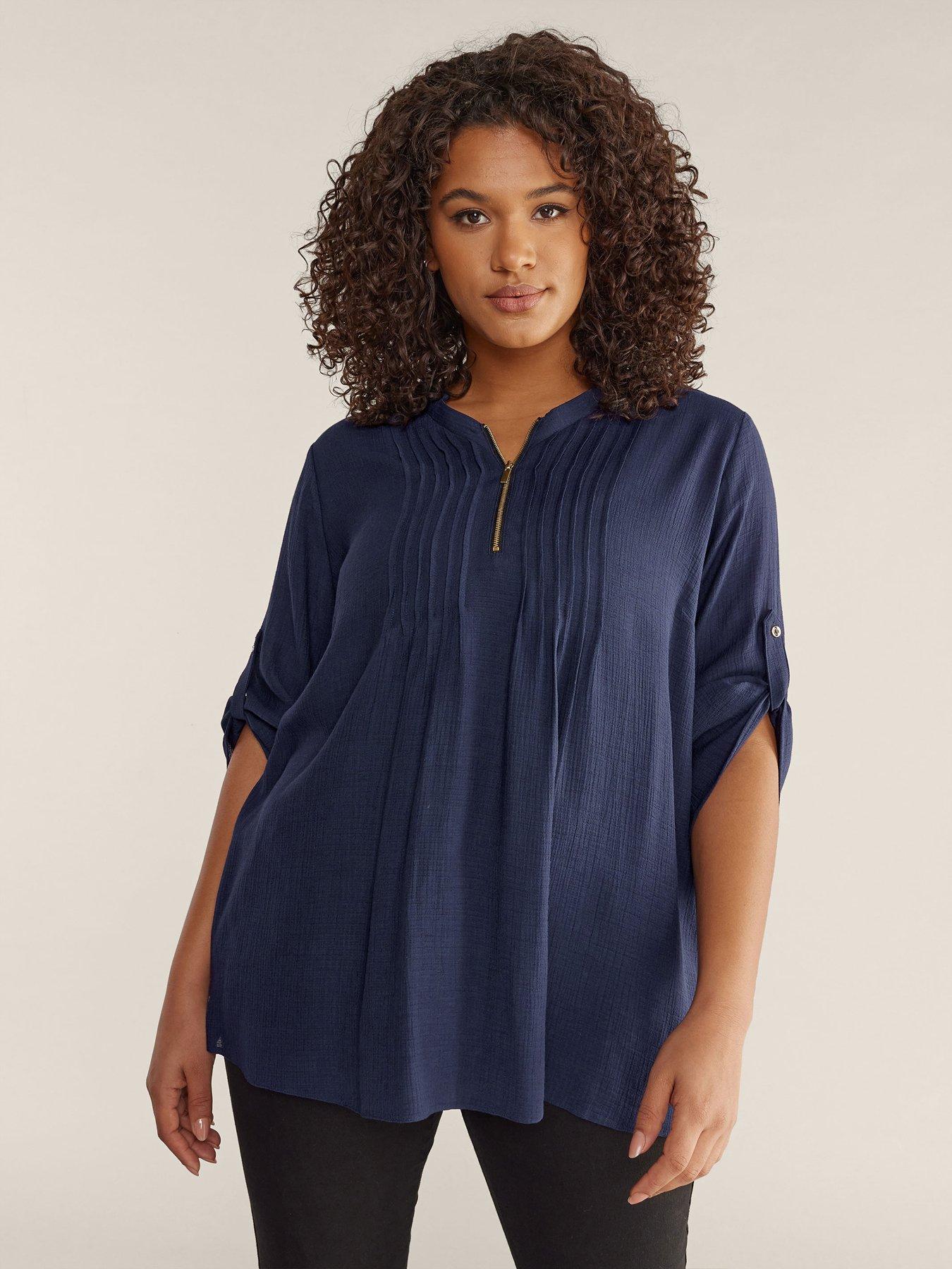 Royal blue shop plus size tops