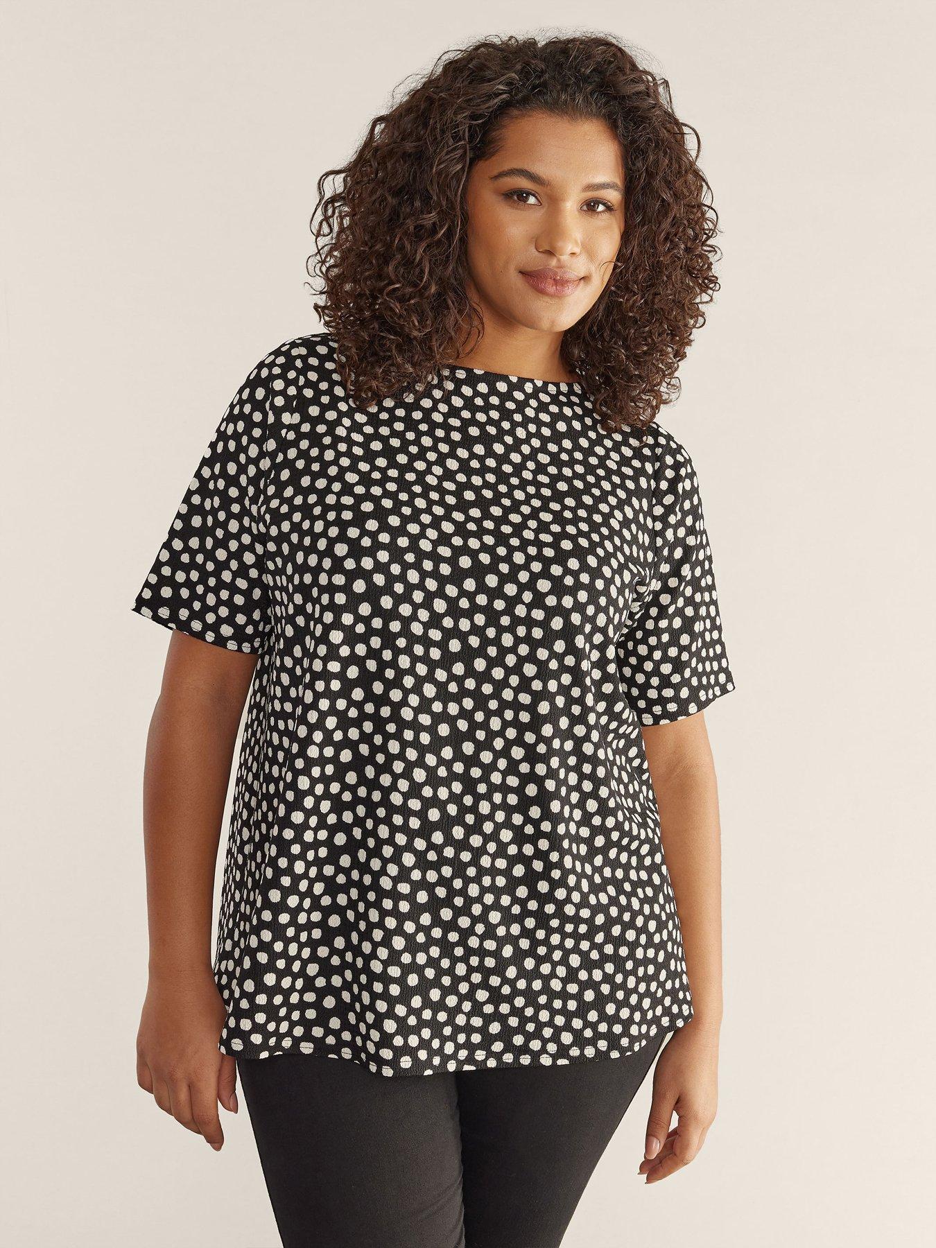 EVANS Plus Size Grey Leopard Print Mesh Top