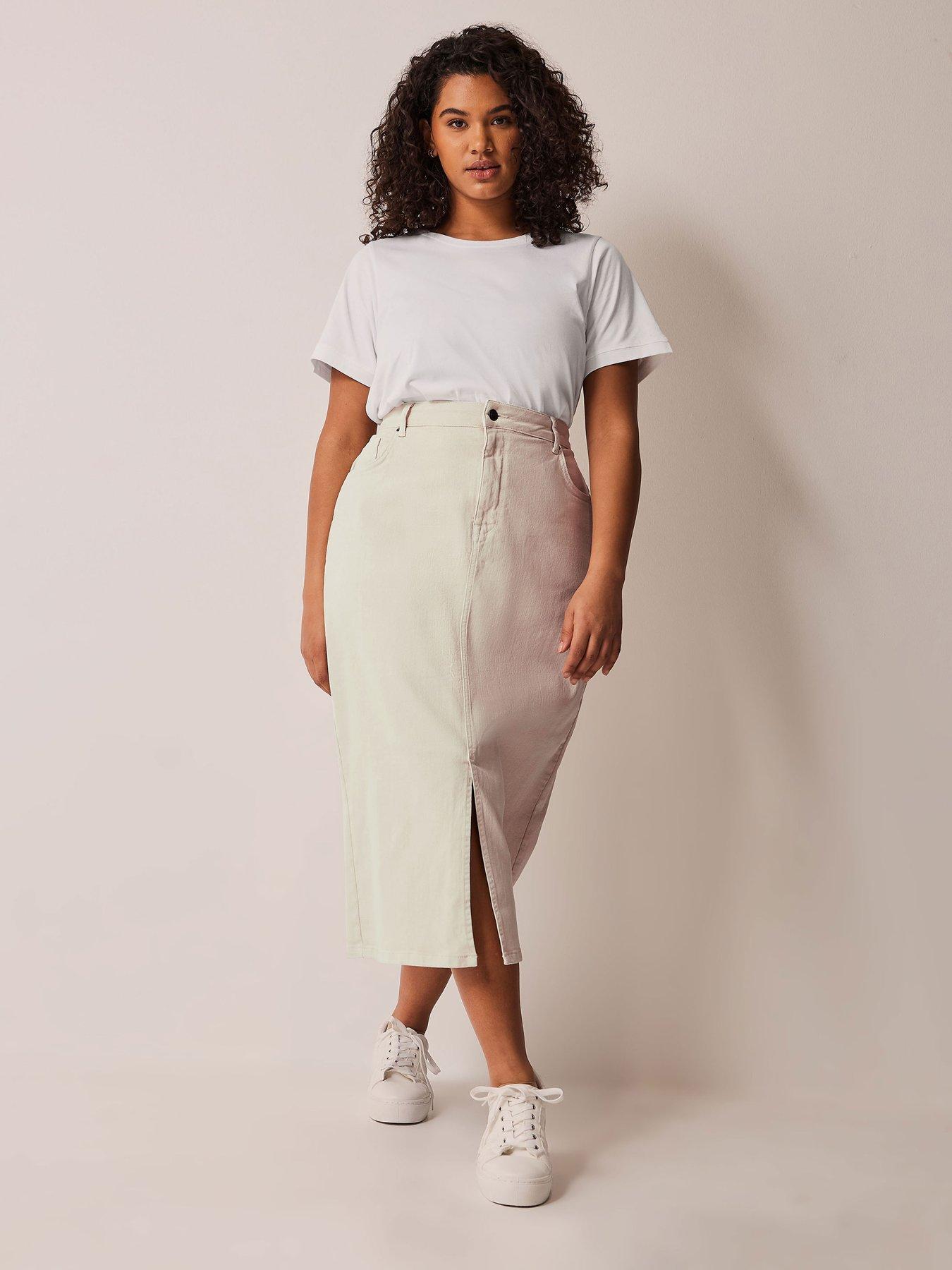 Evans denim midi skirt best sale