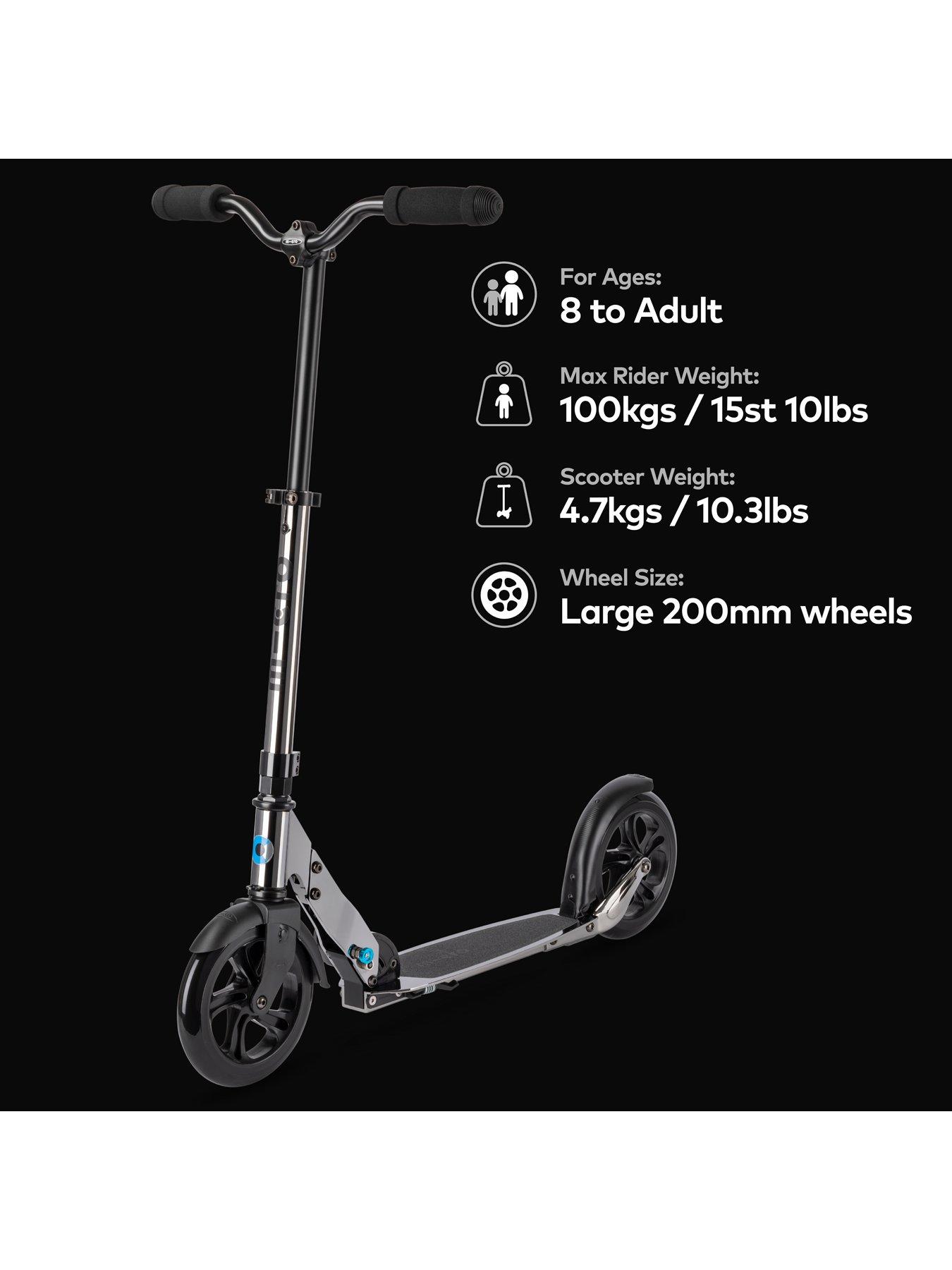 Micro Scooter Micro Mirrored Scooter: Black 