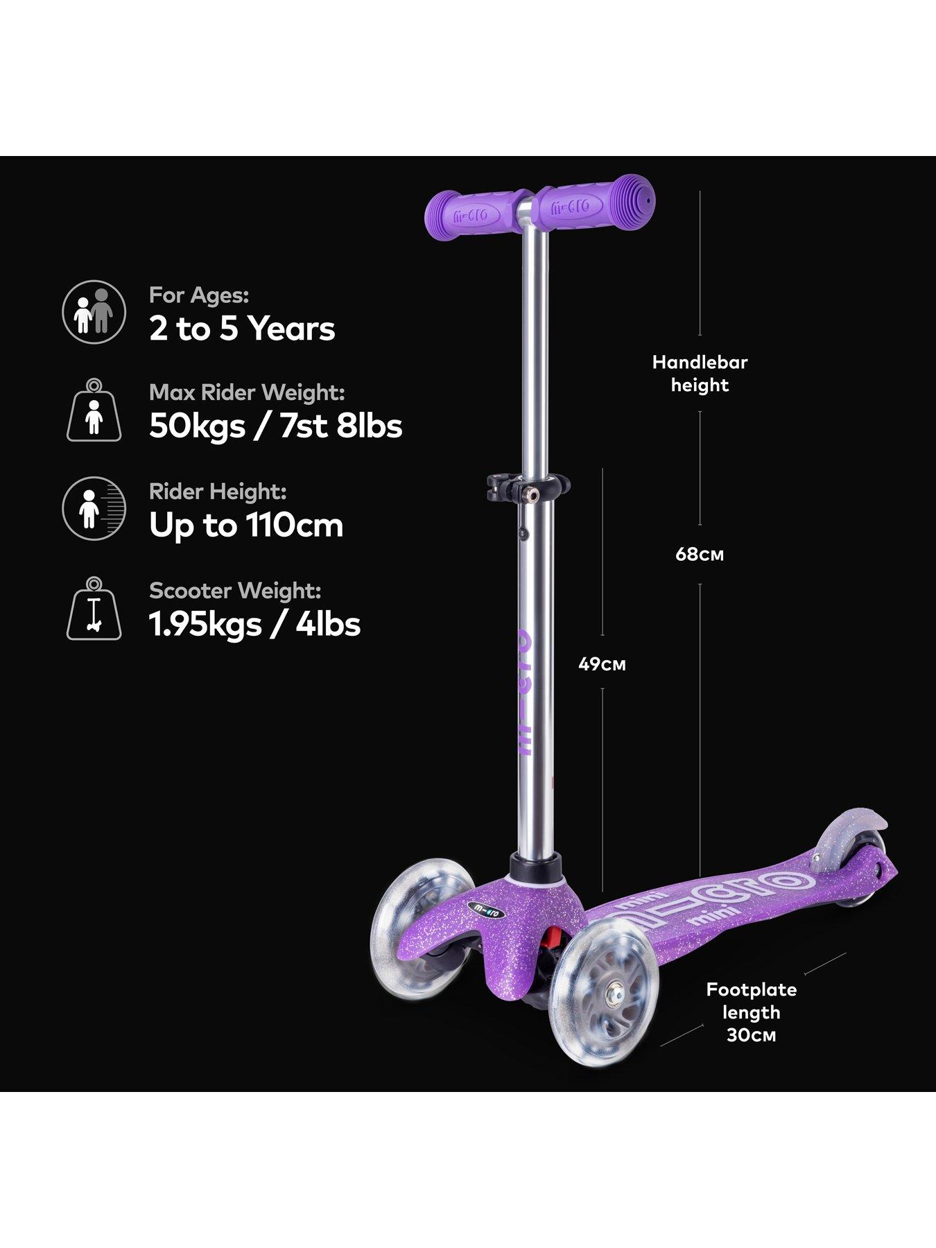 Micro Scooter Mini Micro Deluxe LED Glitter - Purple (MMD207 