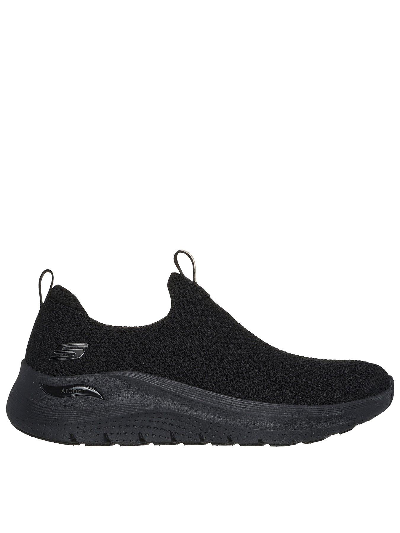 undefined Arch Fit 2.0 Slip On Stretch Knit Trainer - Black Knit/gunmetal Trim