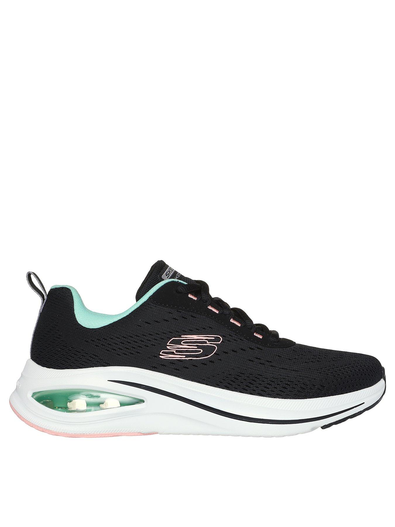 Skechers Skech Air Meta Aired Out Engineered Mesh Lace Up Trainers Black Very