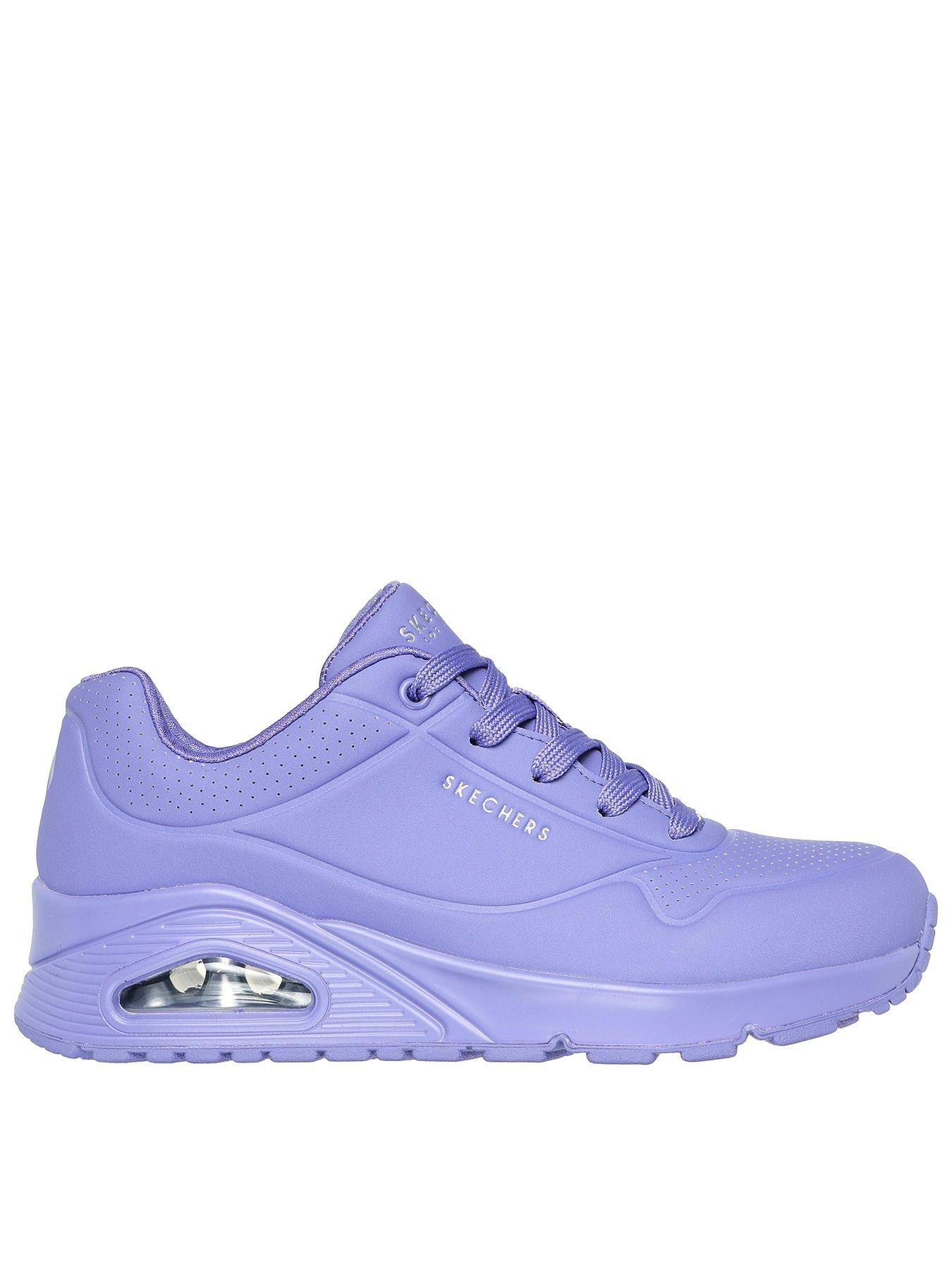 Skechers Uno Stand On Air Durabuck Lace Up Fashion Sneaker - Lilac ...