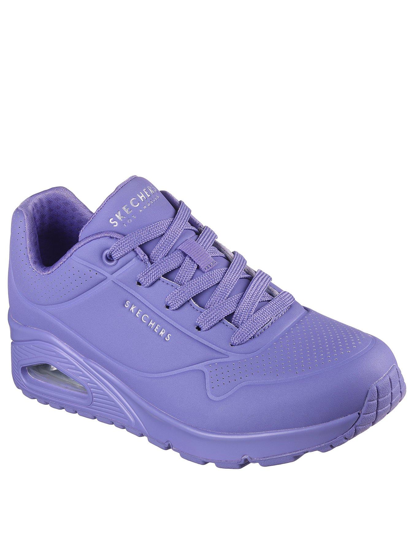 Skechers Uno Stand On Air Durabuck Lace Up Fashion Sneaker - Lilac ...