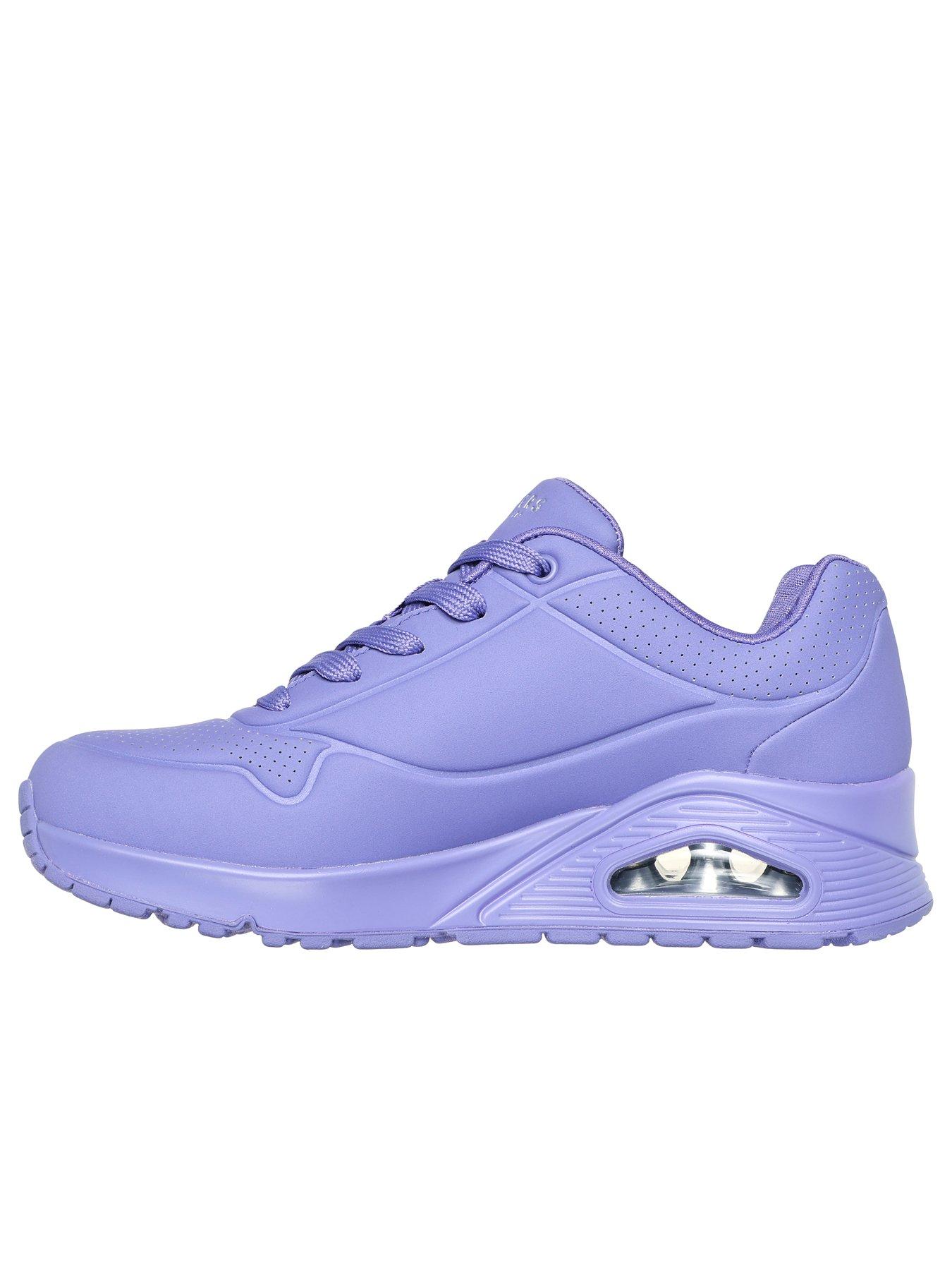 Skechers Uno Stand On Air Durabuck Lace Up Fashion Sneaker - Lilac ...