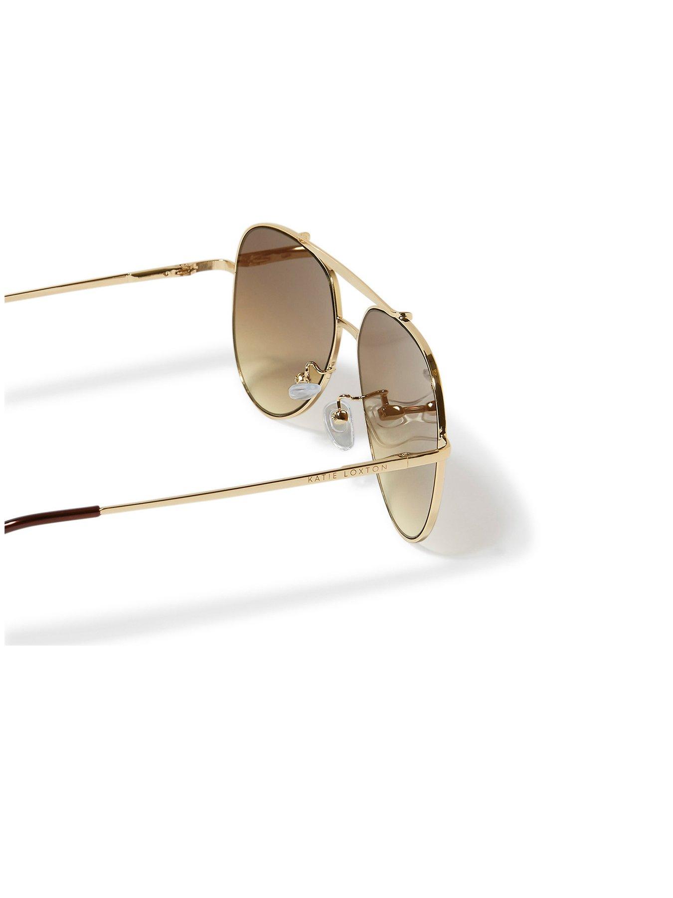 Katie Loxton Bali Sunglasses In Gold Metal