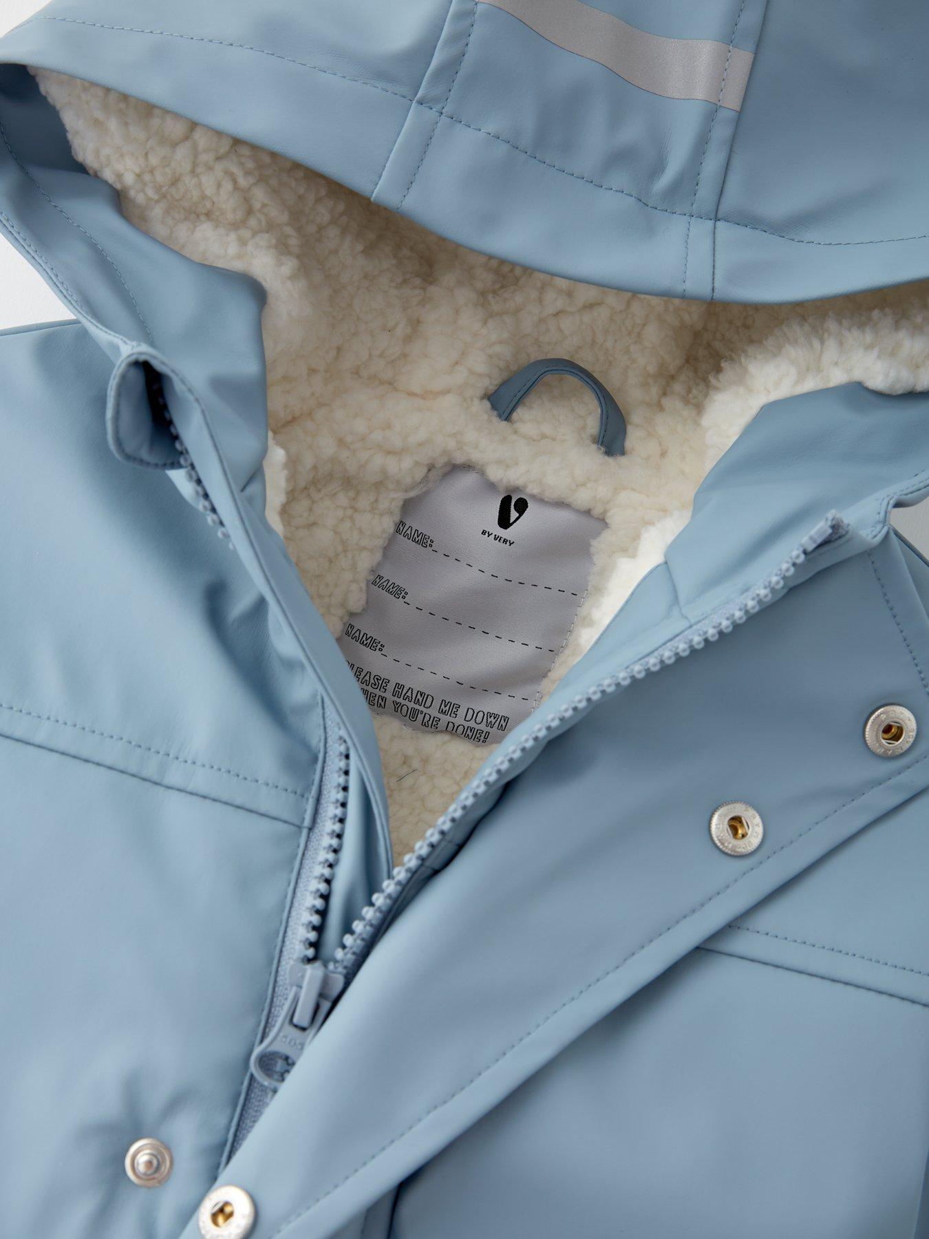Boys Pu Rain Mac Blue