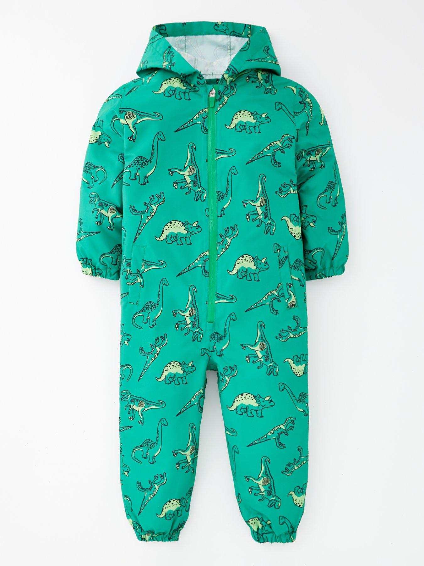 Mini V by Very Boys Fleece Lined Puddlesuit Blue Very