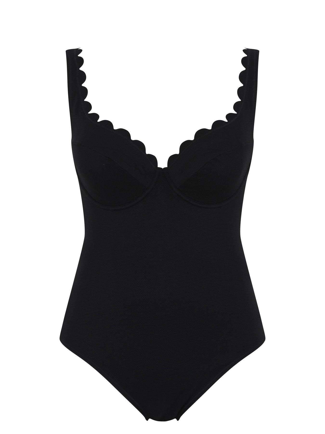 Image 4 of 5 of Panache Spirit Rita Plunge Swimsuit Black