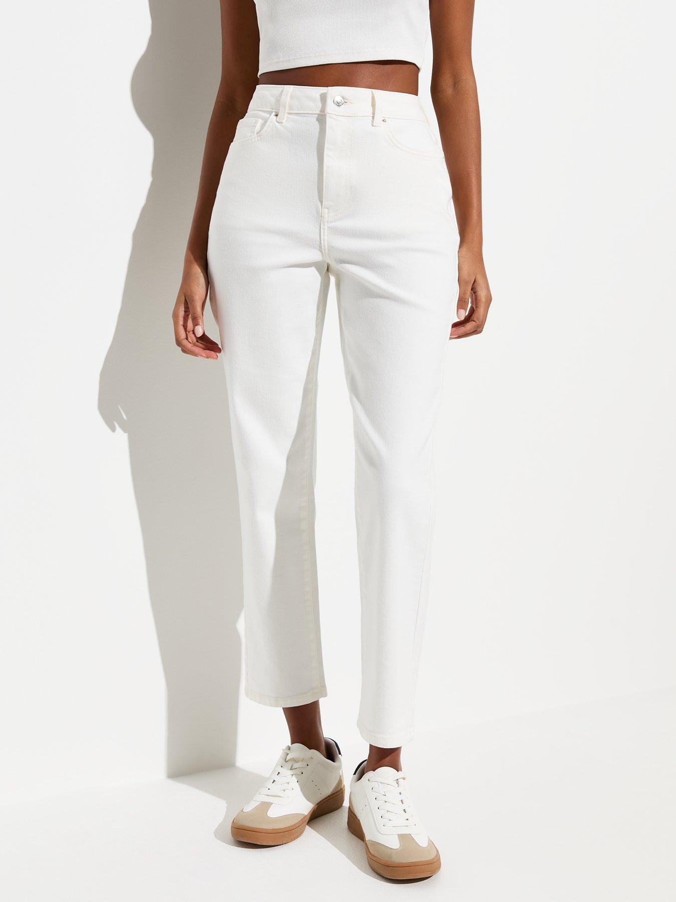 High waisted best sale off white jeans