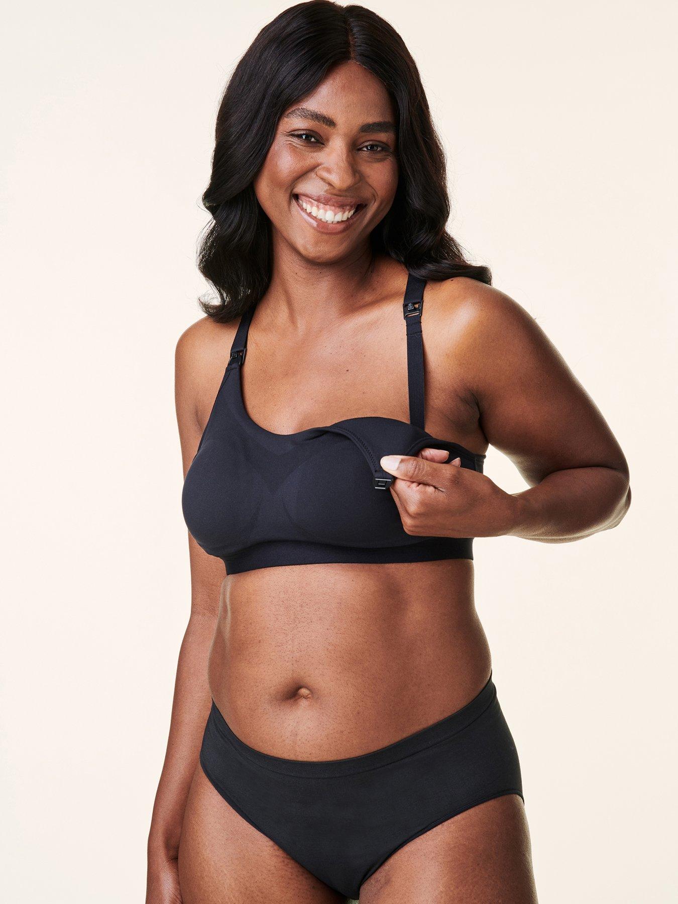 undefined Tranquil Nursing Sports Bra  - Black