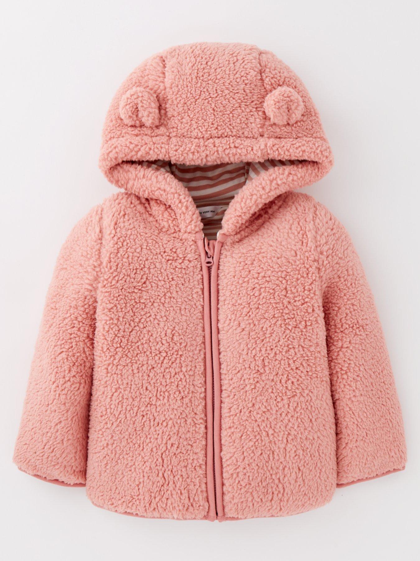 undefined Baby Girl Borg Jacket - Pink