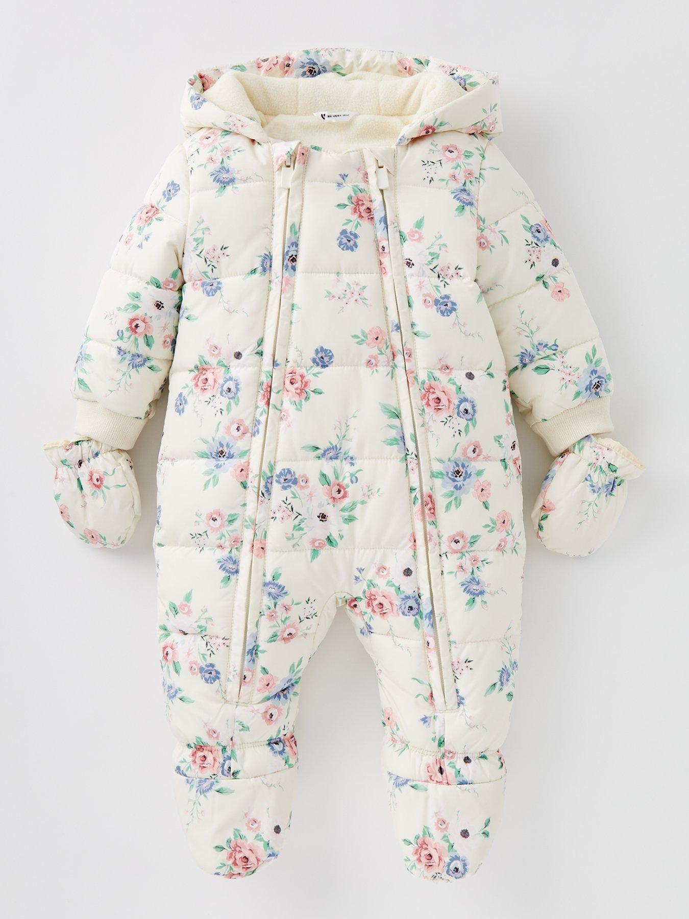 undefined Baby Girl Floral Snowsuit
