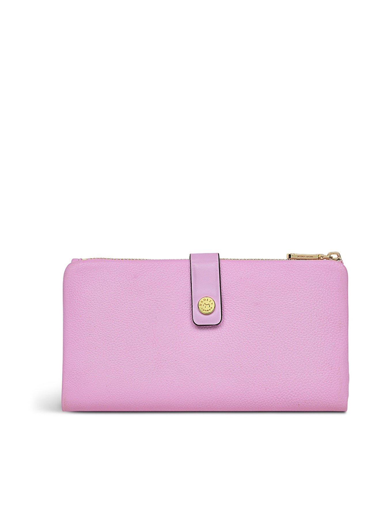 NWT - Radley London Pink Pebbled Leather Wristlet in Bright Pink | eBay