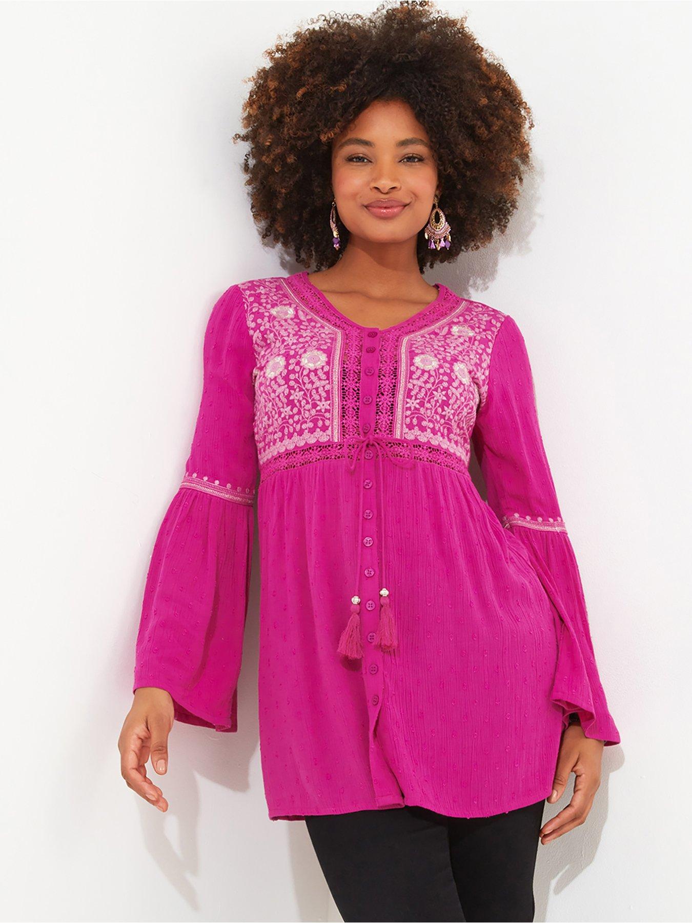 Joe Browns Embroidered Blouse - Pink | Very.co.uk