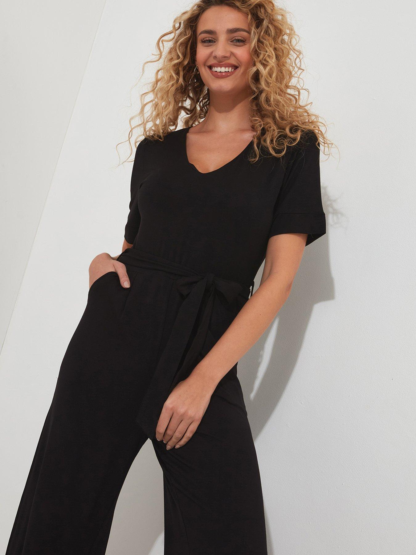 Halter Jumpsuit in Black from Joe Fresh