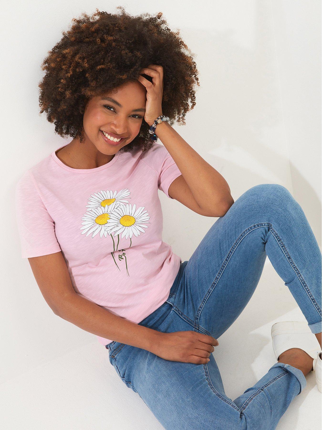 Baby pink t on sale shirt for ladies