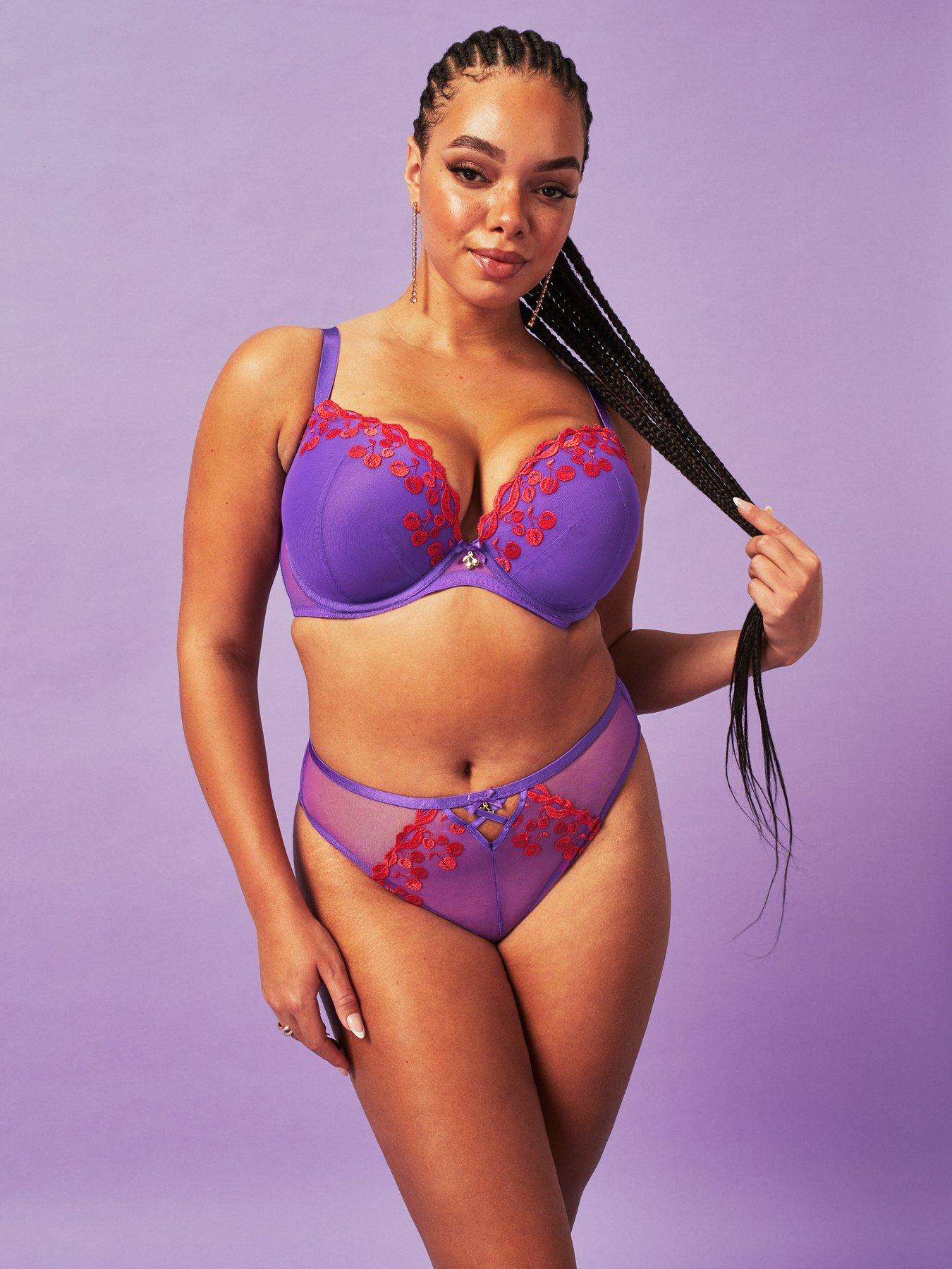 Buy Ann Summers Purple Cherry Kiss Padded Plunge Bra from the Next UK  online shop