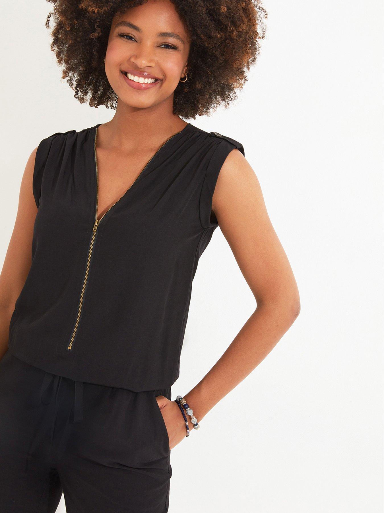 Image 4 of 6 of Joe Browns Zip Front Jumpsuit - Black