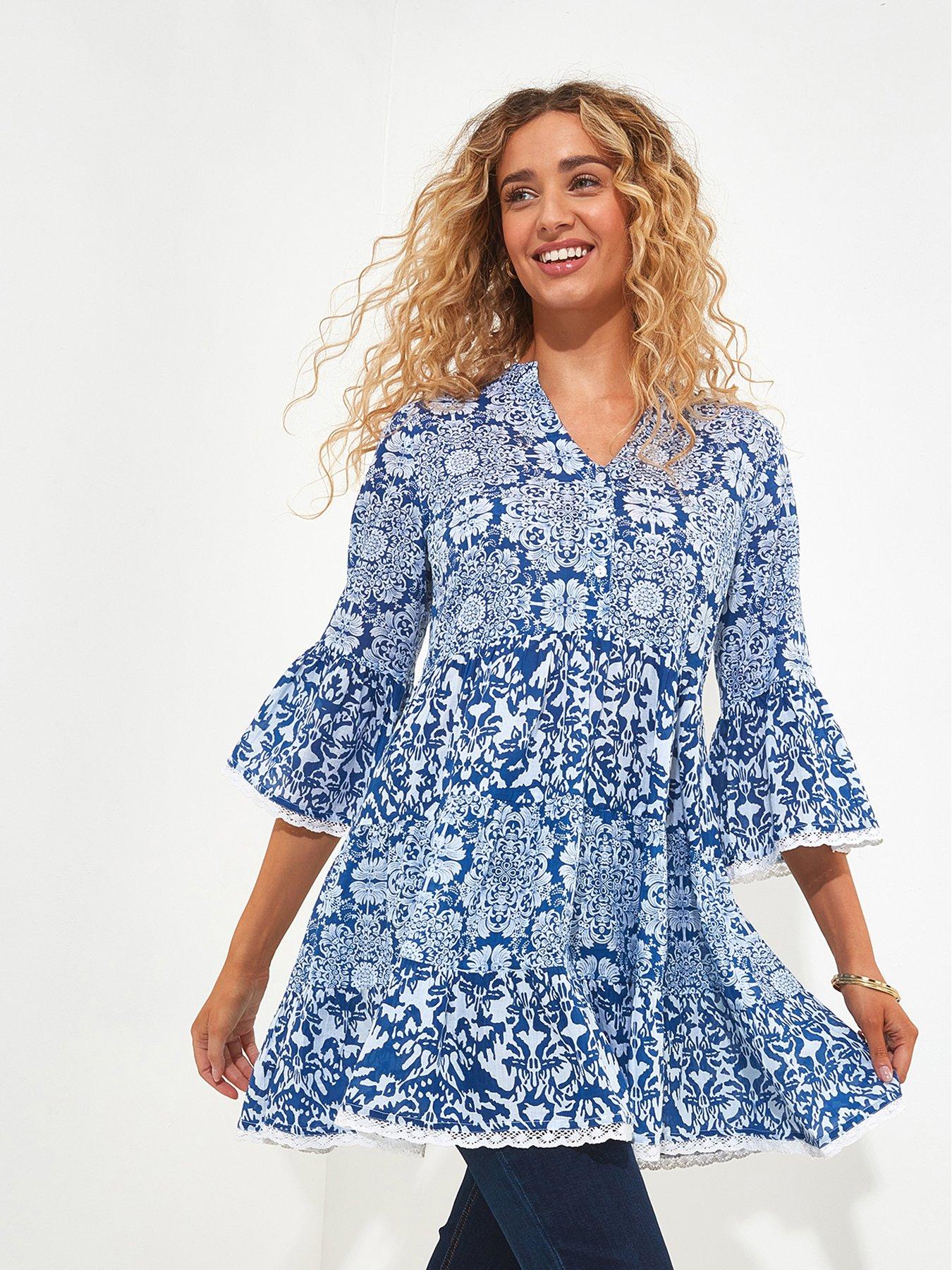 Joe Browns Moroccan Skies Tunic - Blue | Very.co.uk