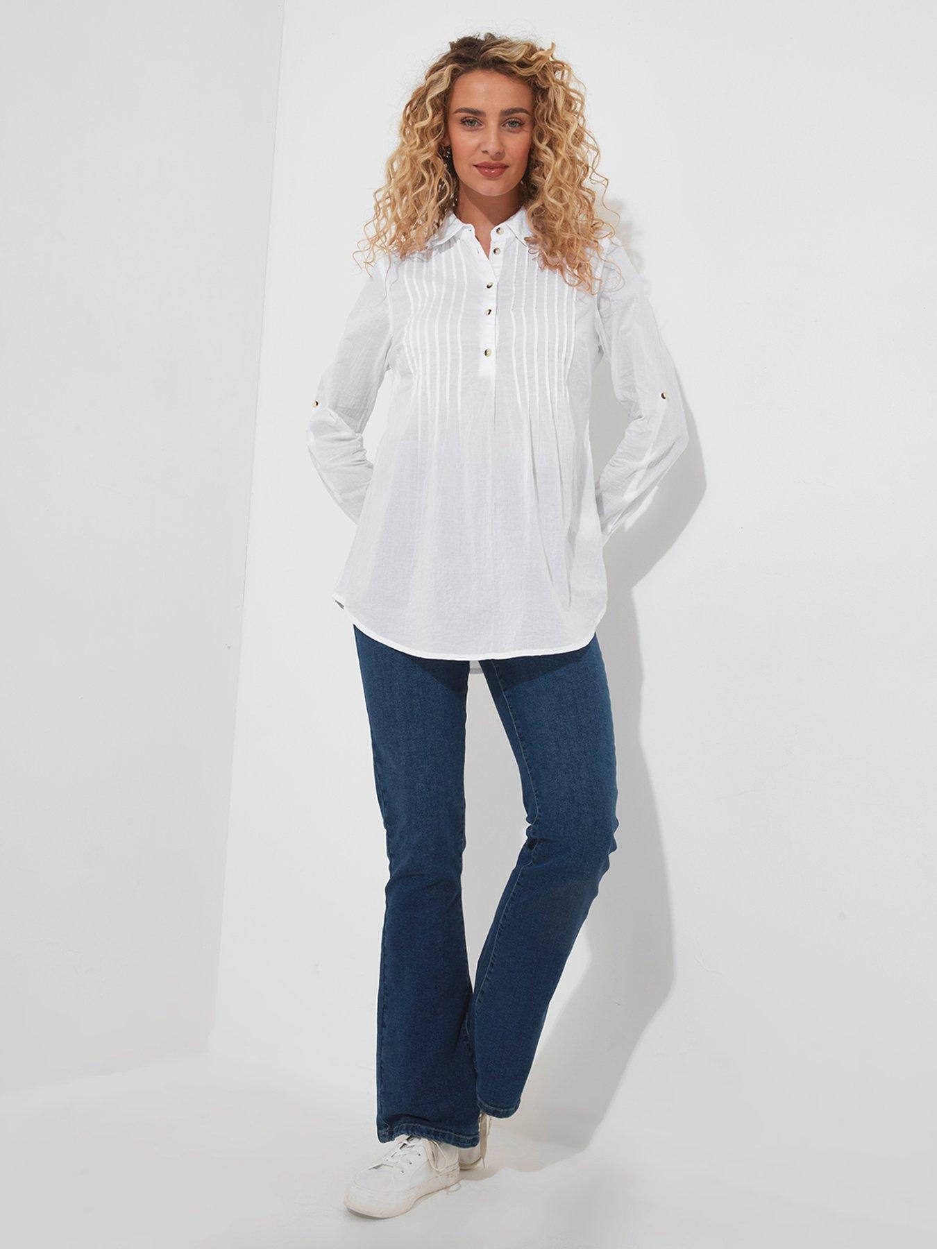 Image 2 of 5 of Joe Browns Longline Long Sleeve Blouse - White