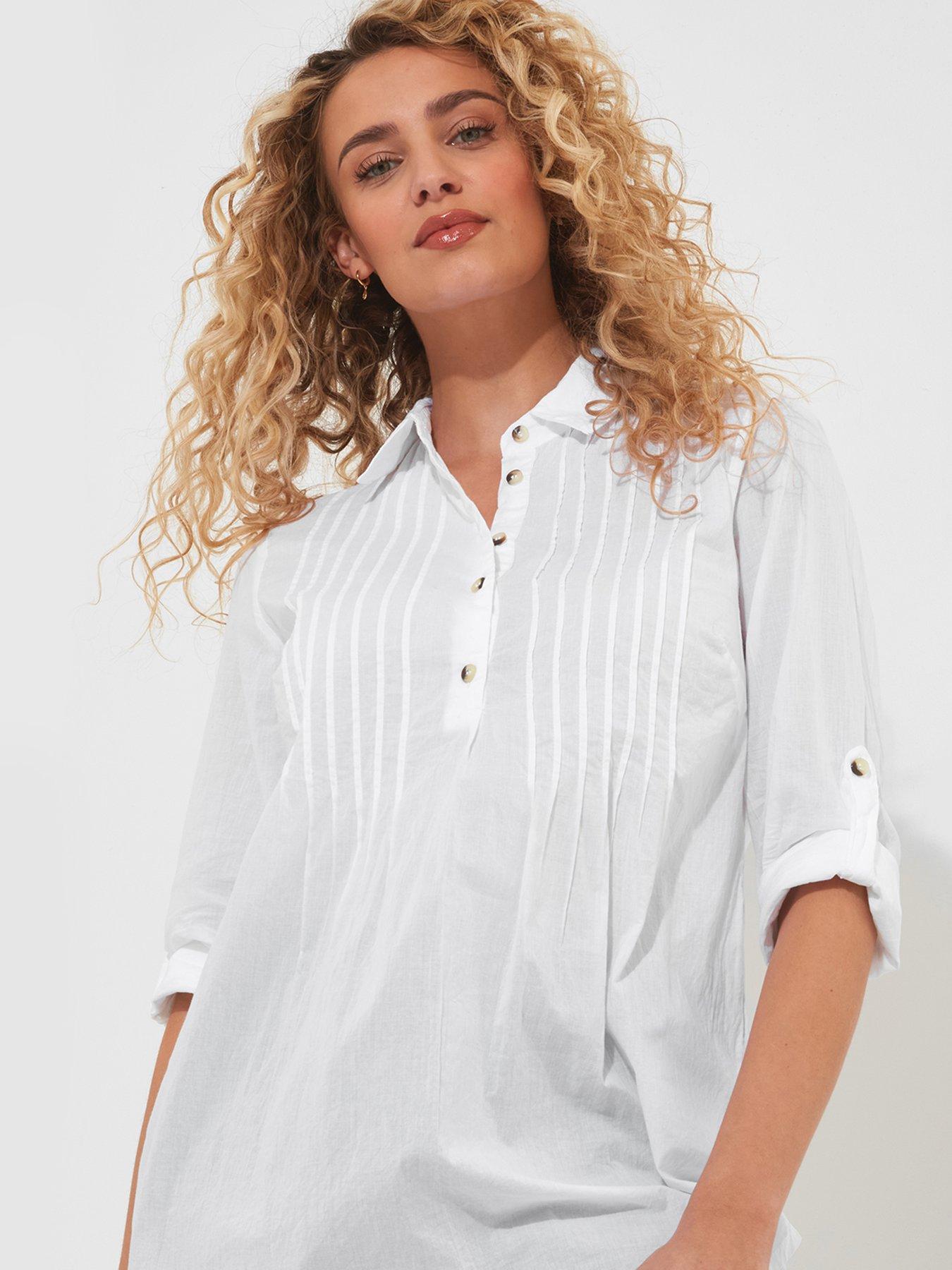 Image 4 of 5 of Joe Browns Longline Long Sleeve Blouse - White