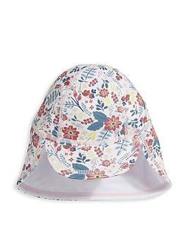 mamas & papas baby girls floral swim hat - pink