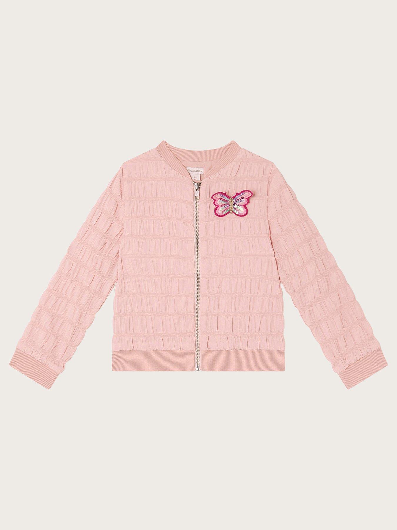 Pale pink bomber on sale jacket