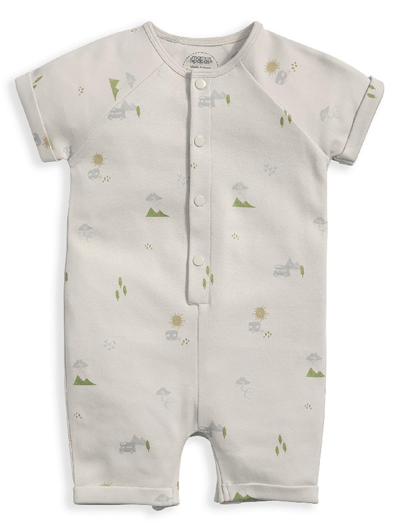 Mamas & Papas Baby Boys Adventure Shortie Romper Cream very.co.uk
