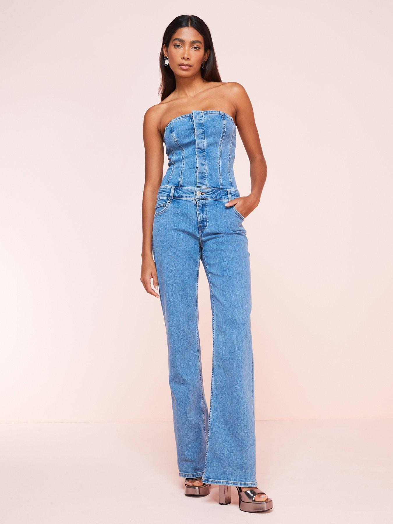 mango-strapless-denim-jumpsuit