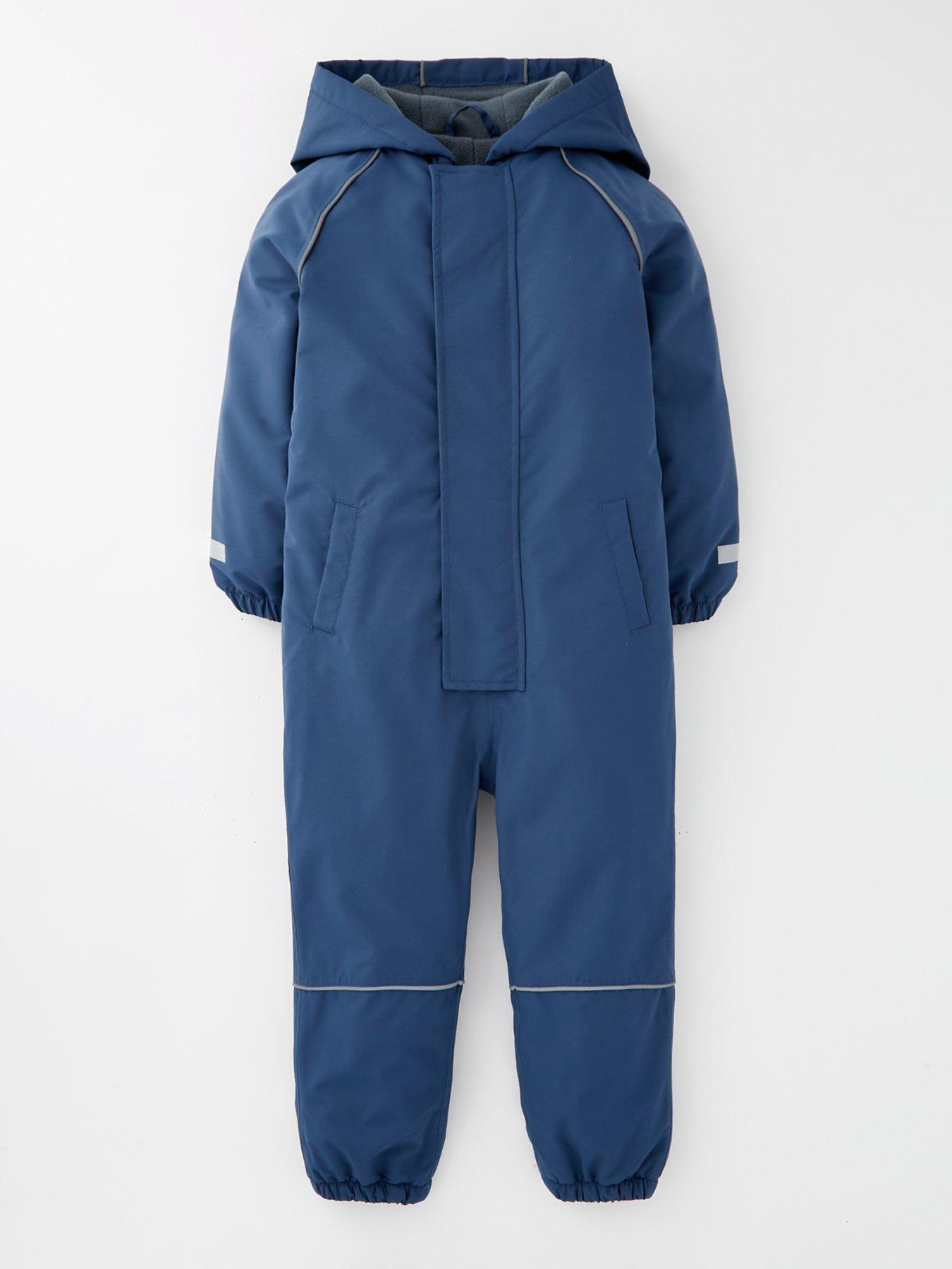 Boys Fleece Lined Puddlesuit Blue