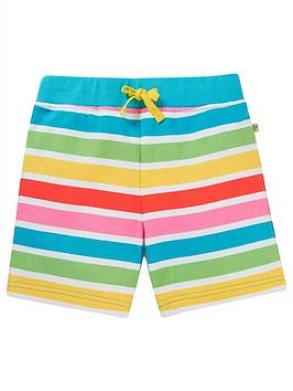 frugi girls switch sydney rainbow stripe shorts