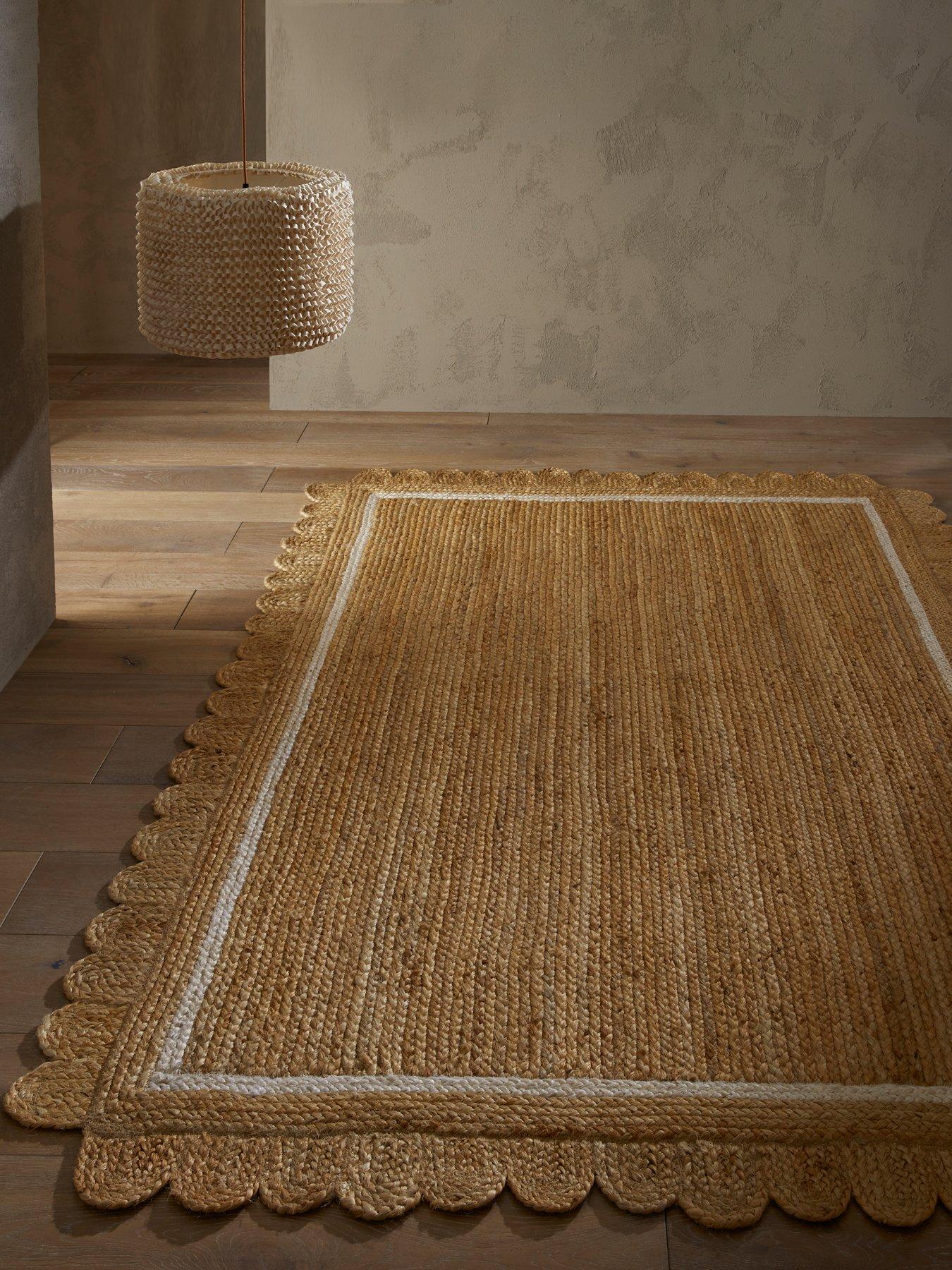 Scalloped Jute Rug - Natural